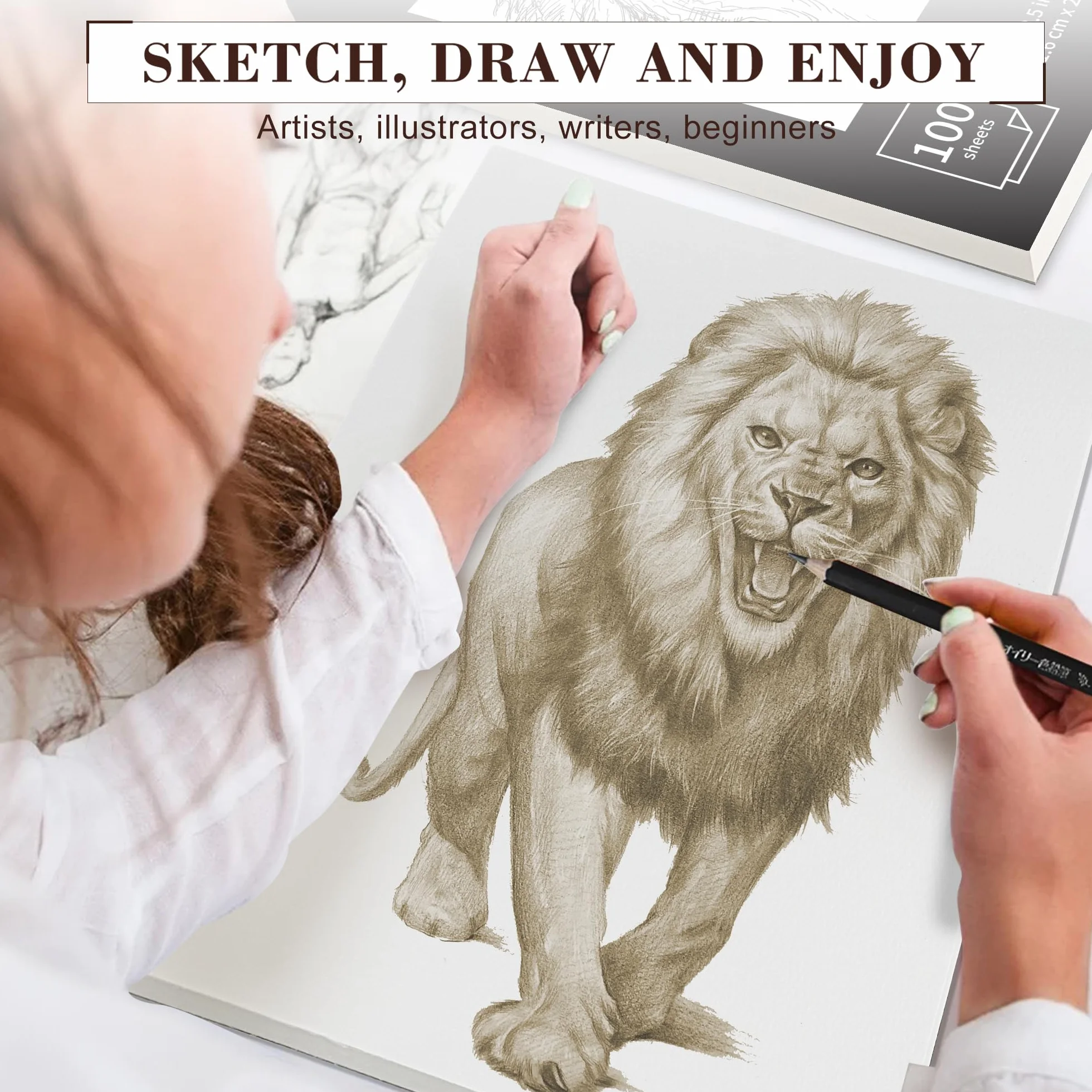 DagouColor Papier Calque 100 Feuilles Tracing Paper 21.6 x 27.9 cm Pour Couture Croquis
