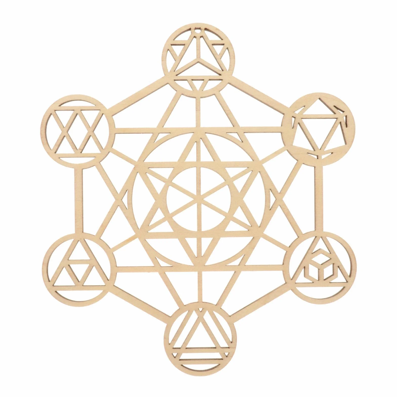Mur Art La Géométrie Sacrée Décor À La Maison Méditation Symbole Yoga Motifs Suspendus Bois Mur Sculpture Richesse 14cm