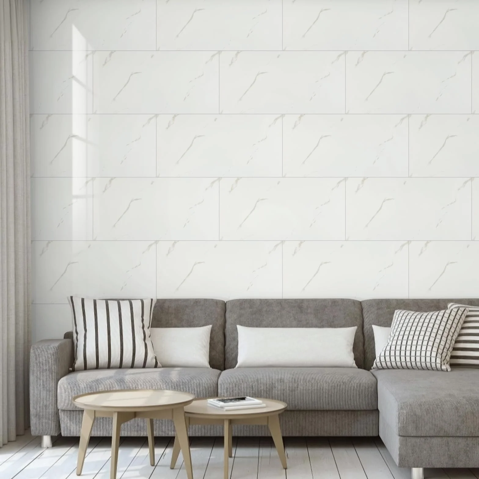 Credence Adhesive Cuisine Marbre 60x30cm Blanc Carrelage Adhesif Mural Salle de Bain Decoratif 10 Pièces