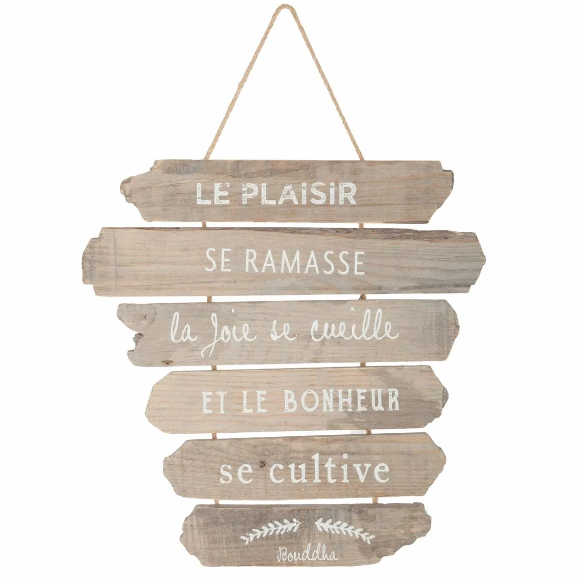 Atmosphera Déco Murale à Suspendre Bois 28x38 cm Modèle 1