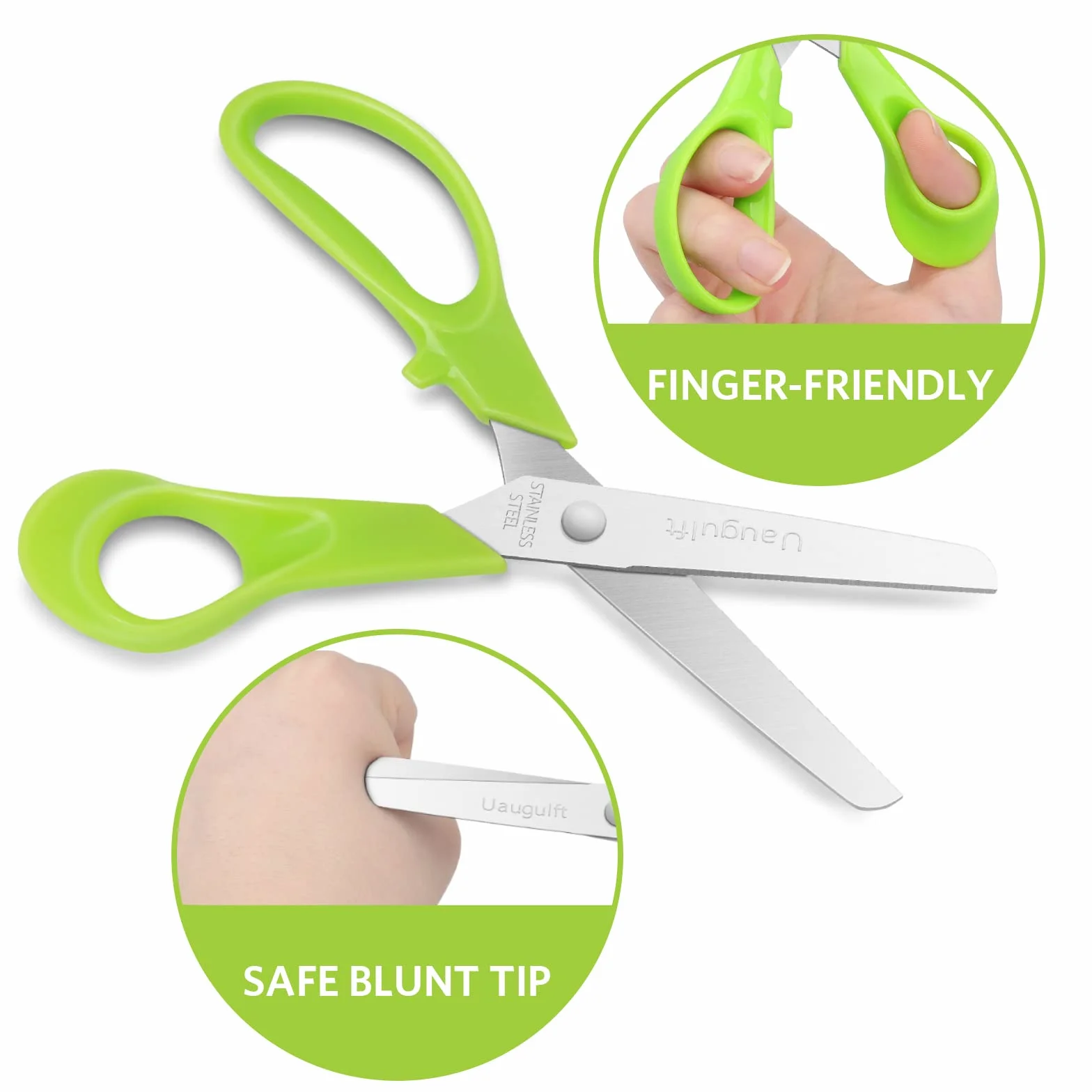 Ciseaux de sécurité enfants lames émoussées acier inoxydable poignée ergonomique 12,7 cm lot de 30