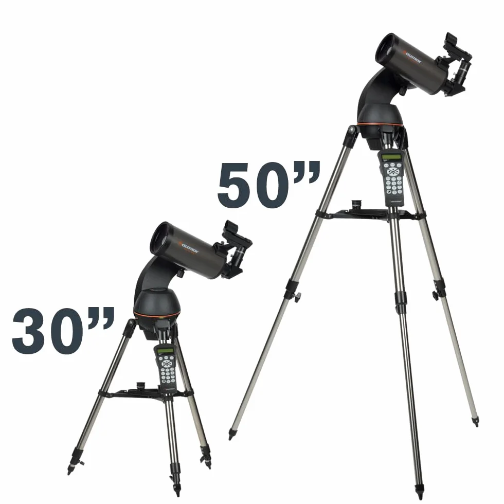 Celestron 22087 NexStar 90SLT - Przenosny skomputeryzowany teleskop Maksutowa-Cassegraina, uchwyt widelkowy z szybkozlaczka, taca na akcesoria i oprogramowanie „Starry Night” Special Edition, szary