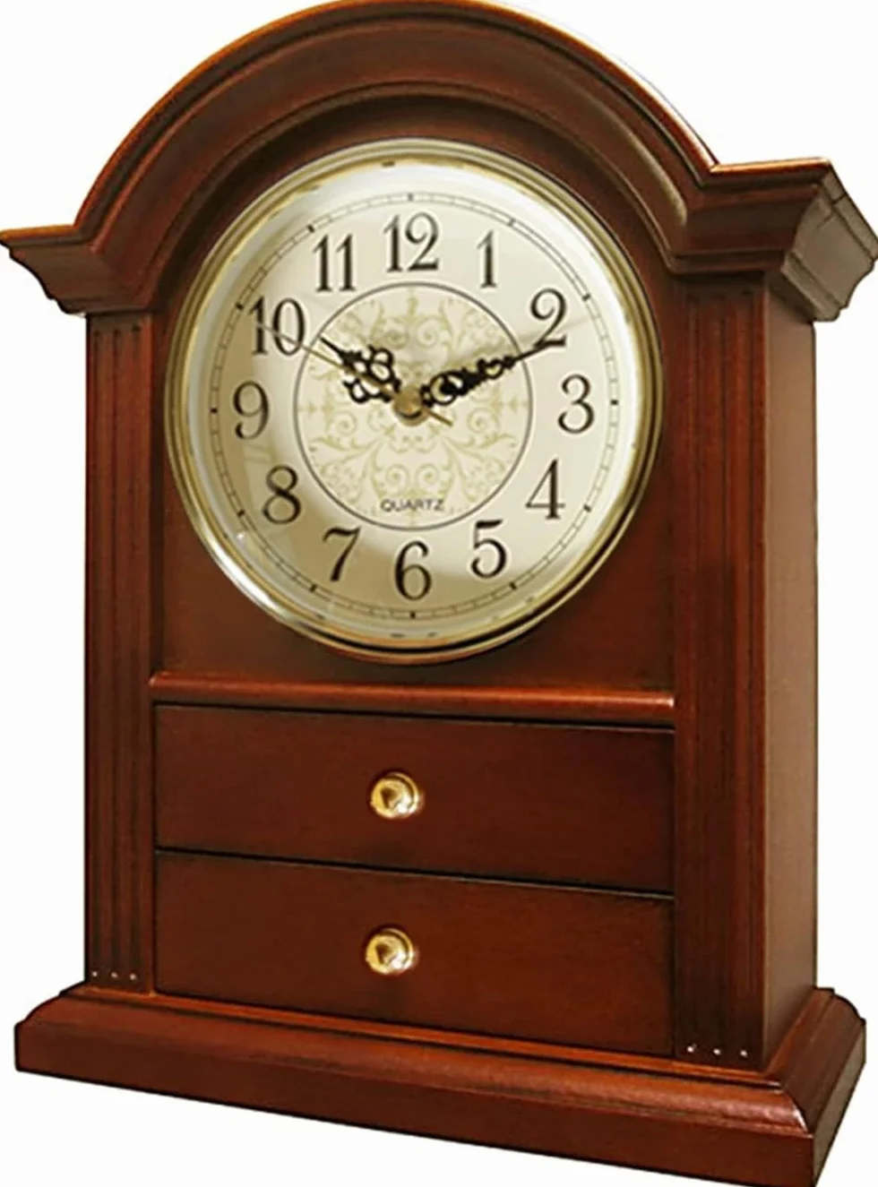 Decoive Horloge de Cheminée en Bois 27,9 cm Décoration Salon Bureau