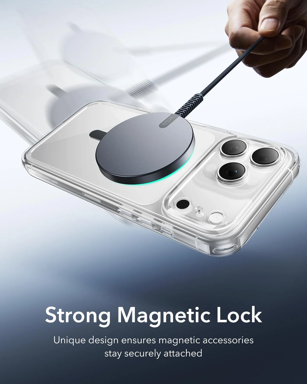 ESR MagSafe MagSafe MagSafe, metalowy pierścień magnetyczny do etui na telefon, uniwersalny zestaw do konwersji ładowarki bezprzewodowej do iPhone'a 17/16/16e/15,/Galaxy S25/Google Pixel 10