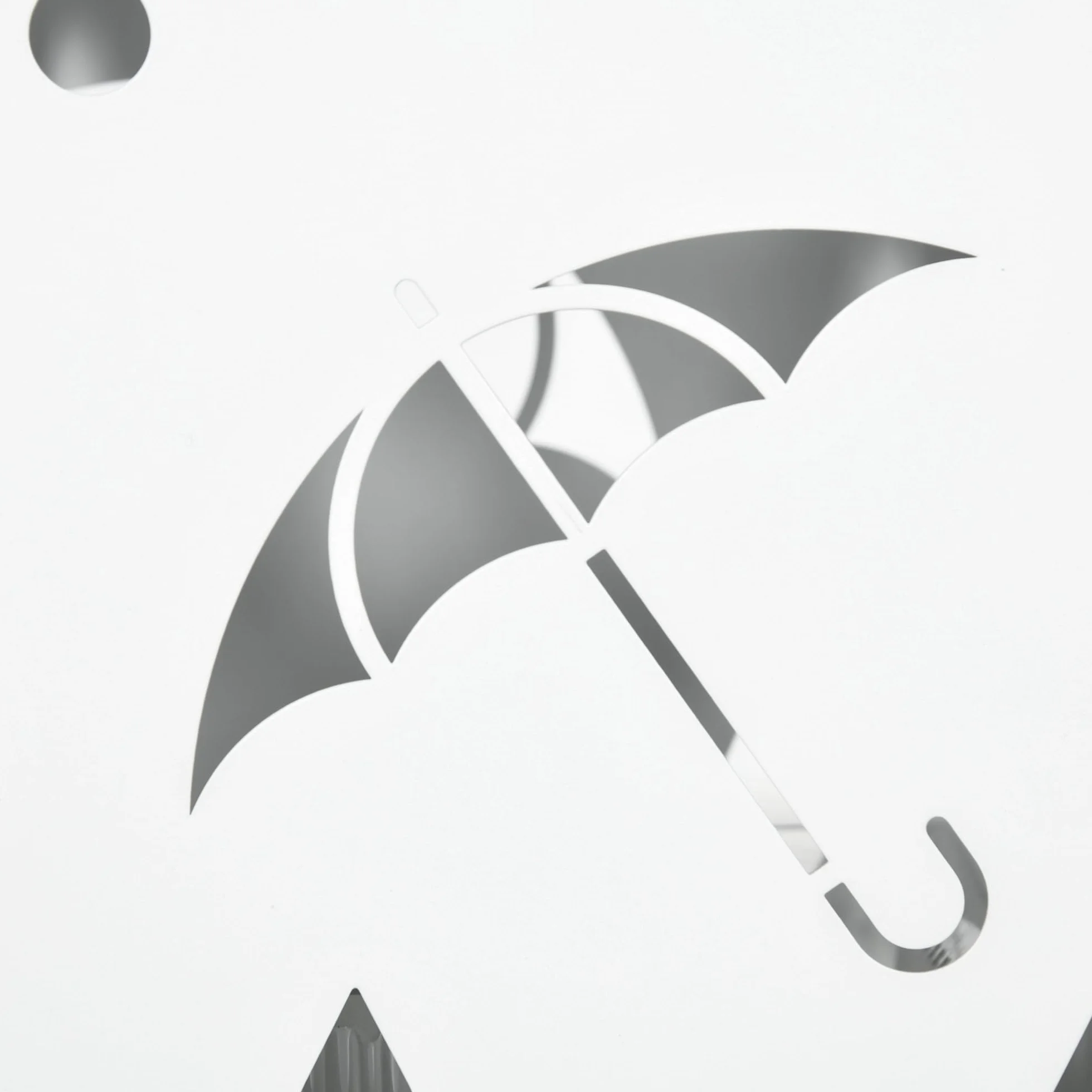 HOMCOM Porte-parapluie en acier carré 4 crochets bac récupération eau amovible 15,5x15,5x41 cm blanc