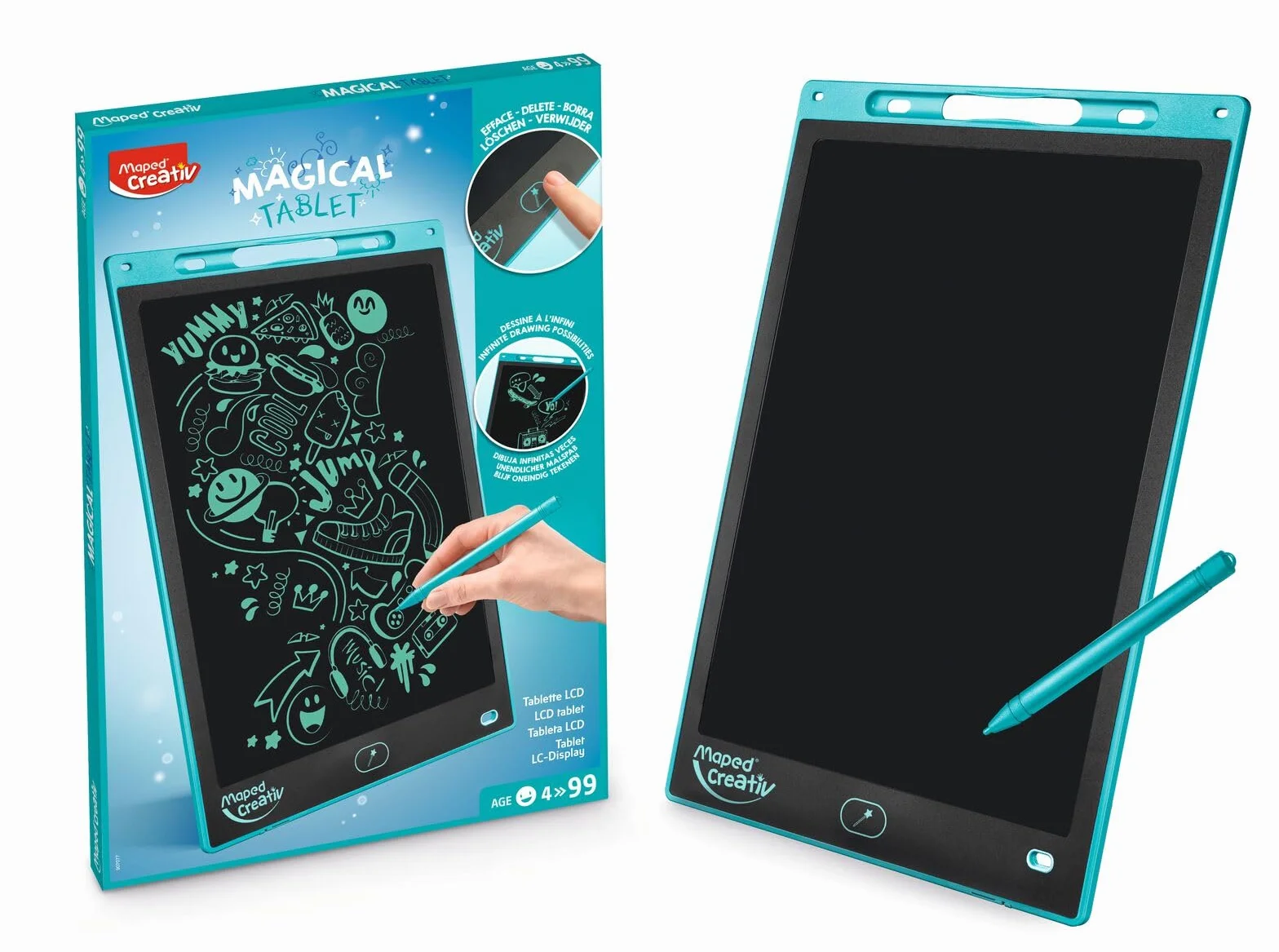 Maped Creativ Magical Board Maxi Tablette de Dessin LCD 12 Pouces Stylet