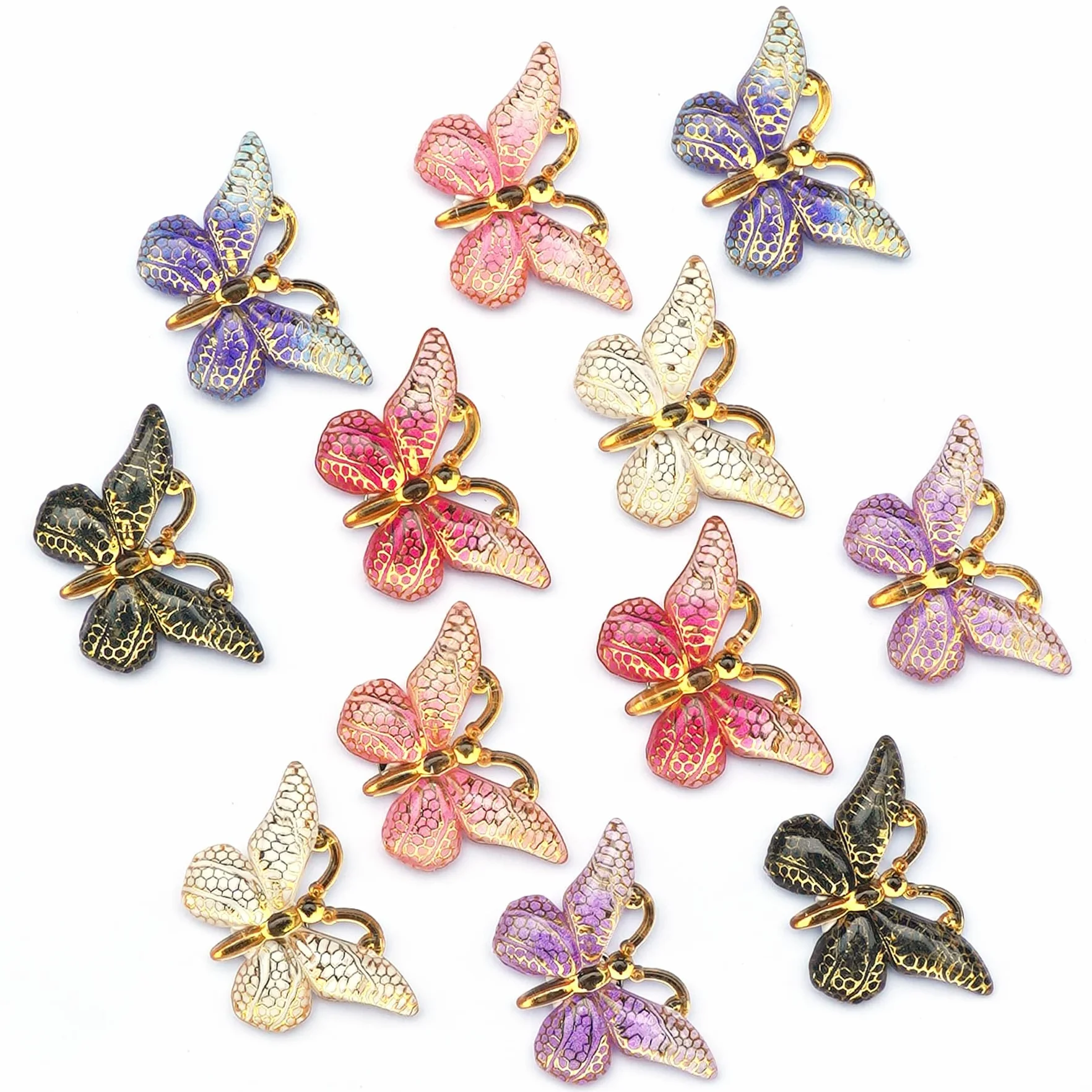 Aimants Frigo Décoratifs Papillon 3D 12 Pièces Magnets Réfrigérateur Colorés