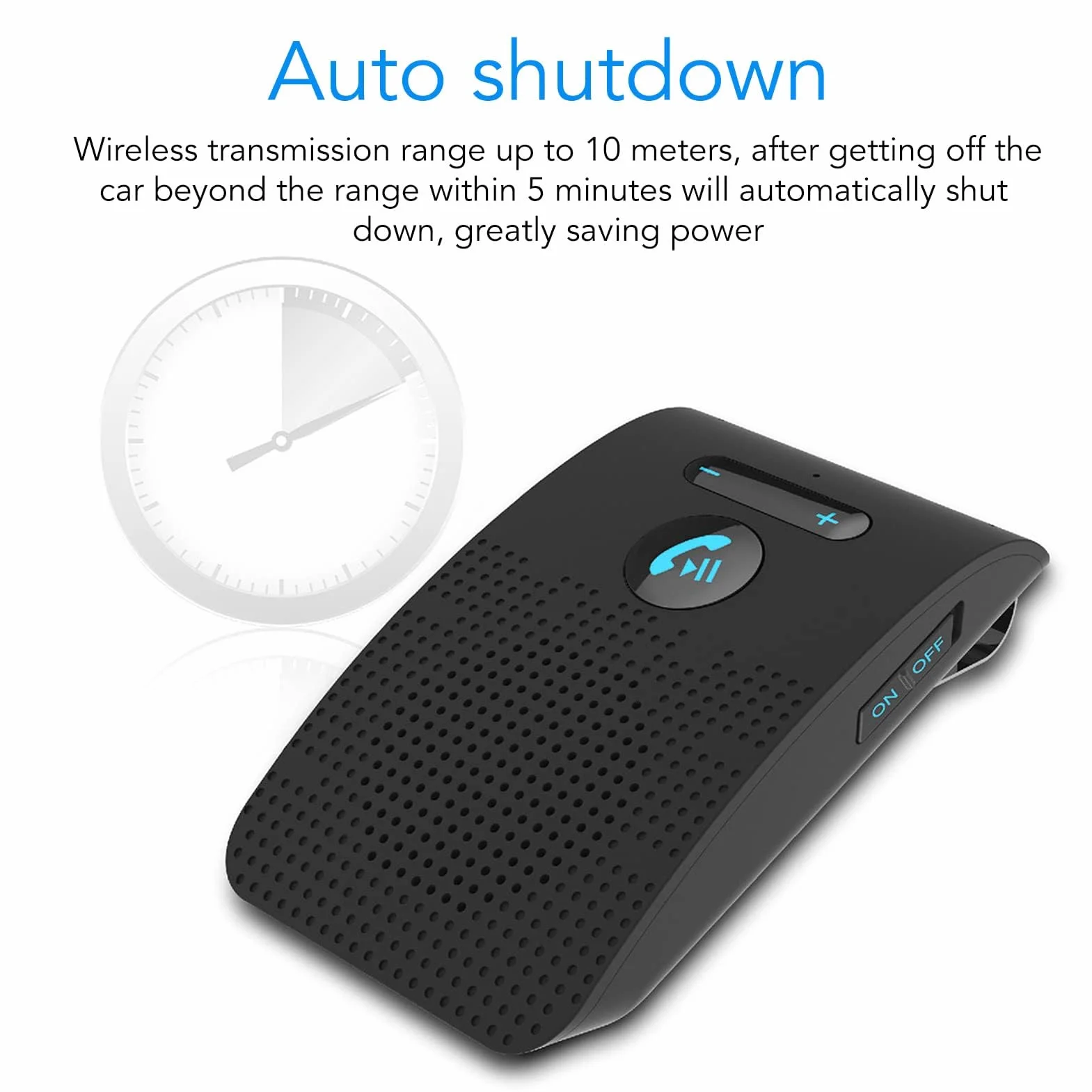 Zestaw Głośnomówiący Bluetooth 5.0 do Telefonu Komórkowego, Samochodowy Głośnik Bluetooth z Podwójnym Połączeniem, Automatyczne Połączenie, Samochodowy Zestaw Głośnomówiący do Telefonu Komórkowego