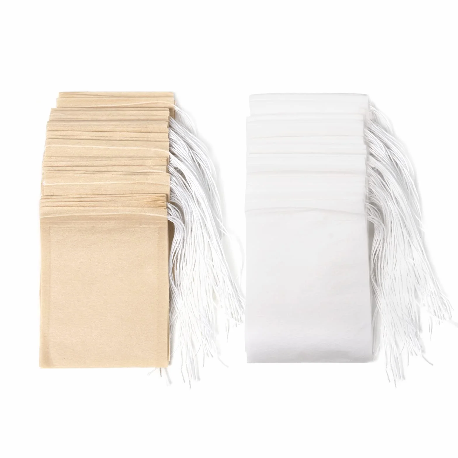 Lot de 200 sachets à thé jetables avec cordon de serrage 6 x 8 cm