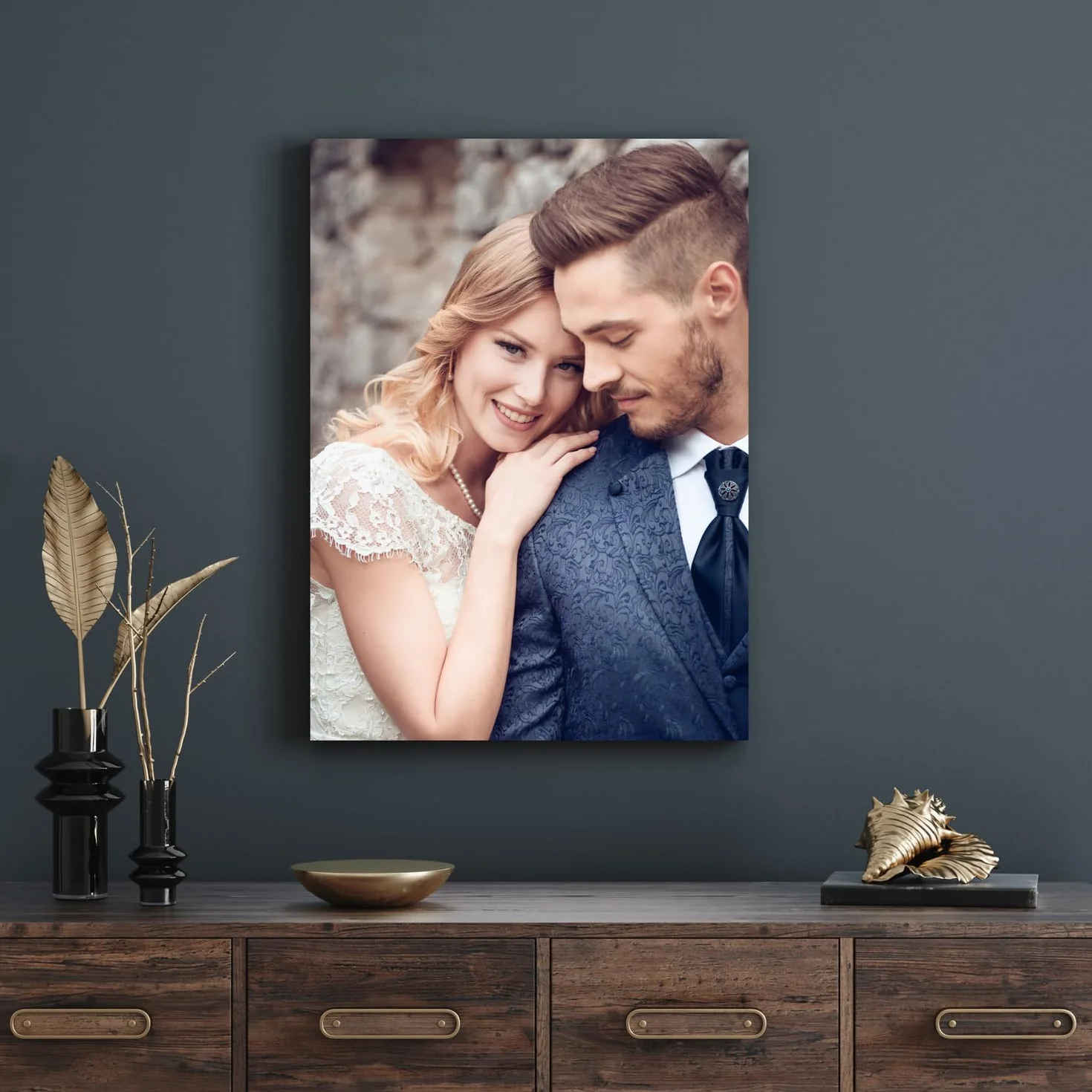 Toile personnalisée avec vos photos 20x30 cm, art mural prêt à accrocher