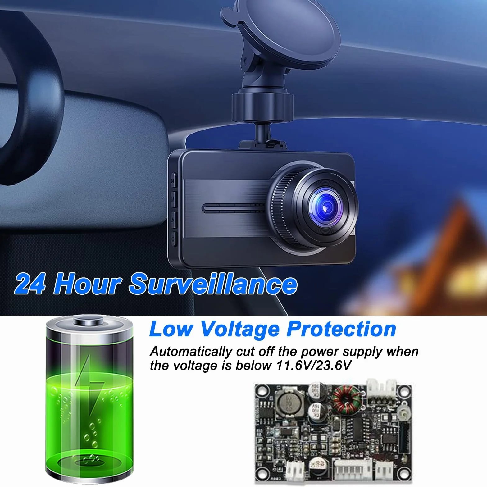 XMSJSIY Zestaw do kamery samochodowej Hardwire Adapter USB typu C Micro/Mini USB Hardwire Kit Car Dash Cam ładowarka przewód zasilający 12 V-24 V do 5 V z 4 kablami bezpiecznikowymi i narzędziem do