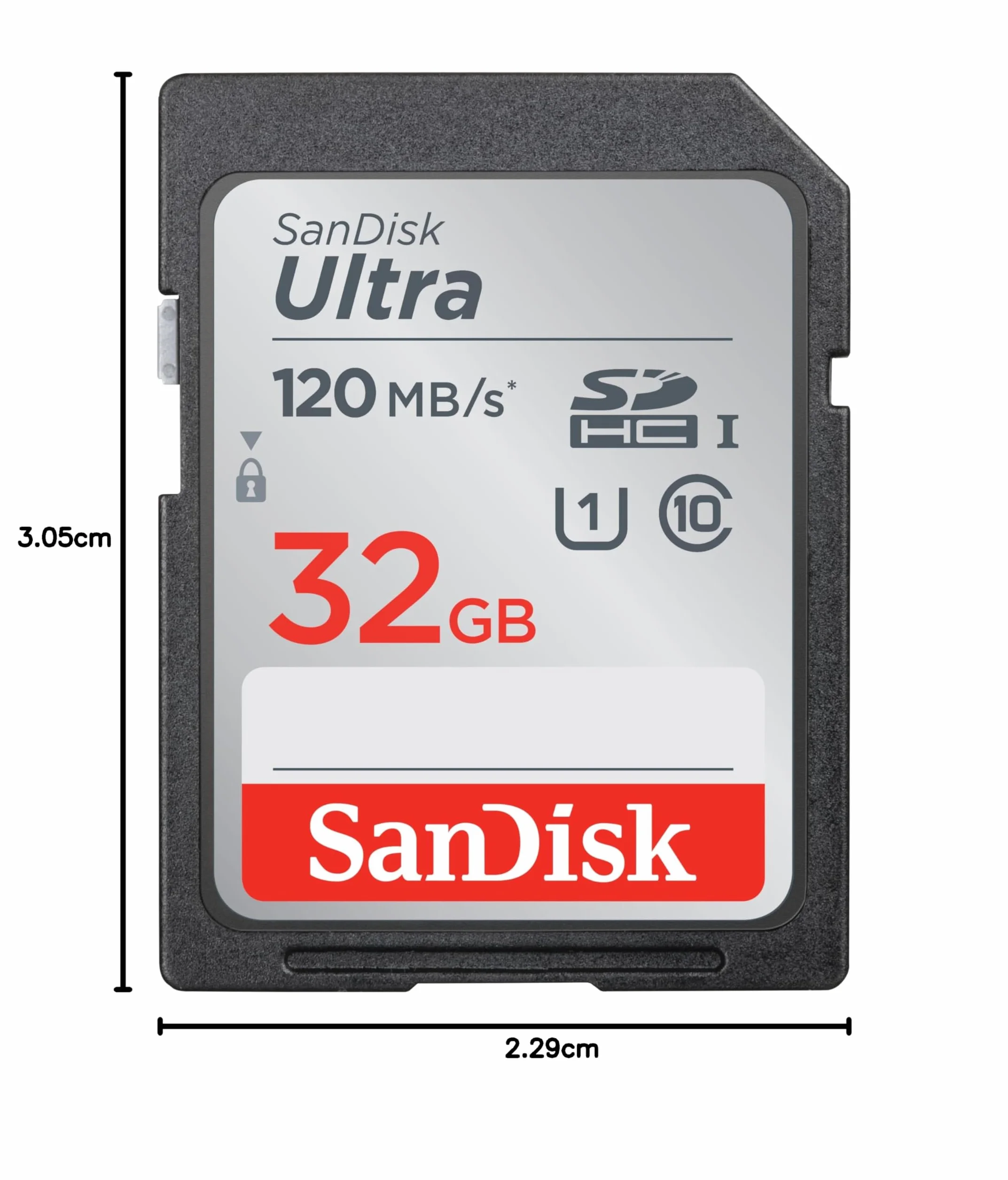 SanDisk Ultra 32GB SDHC Memory Card, Up to 120 MB/s, Class 10, UHS-I, V10