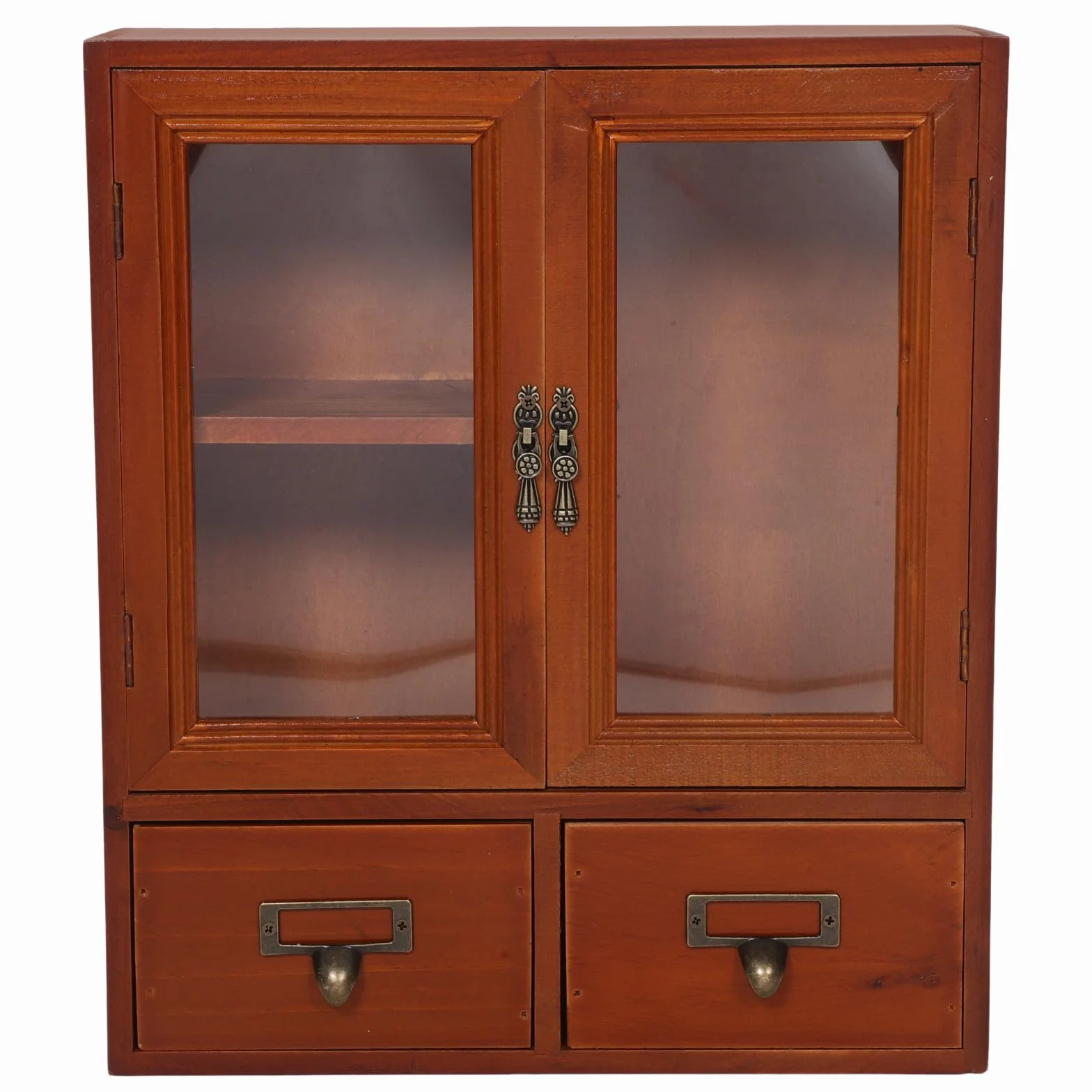 LIFKOME Mini vitrine Murale -Dessus de l'armoire de - Armoire à Vintage - Mini Armoire à - Décoration Murale en Bois