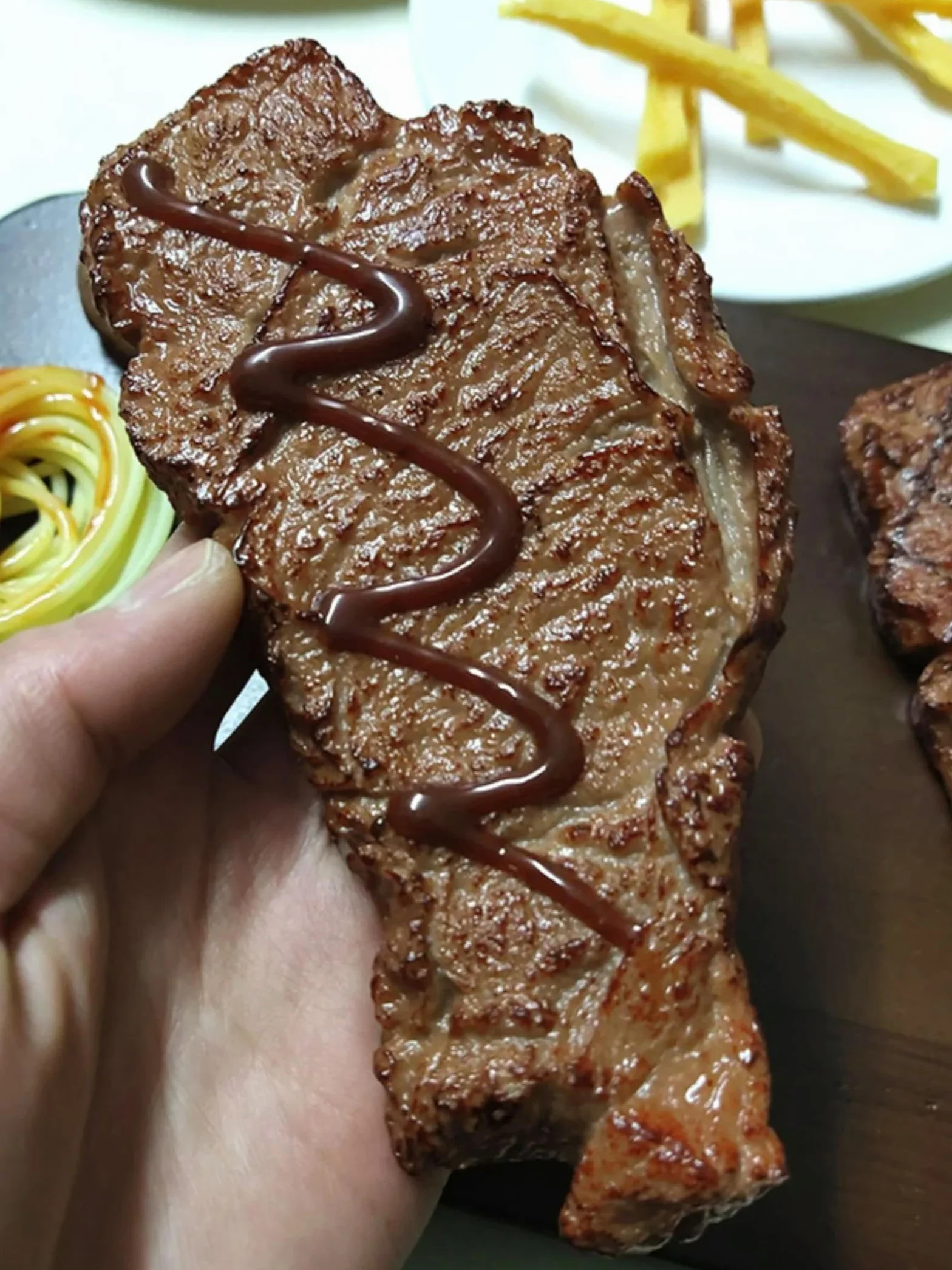 Lot de 1 faux œufs de steak pour hamburger, accessoires de présentation de nourriture occidentale, décoration d'intérieur