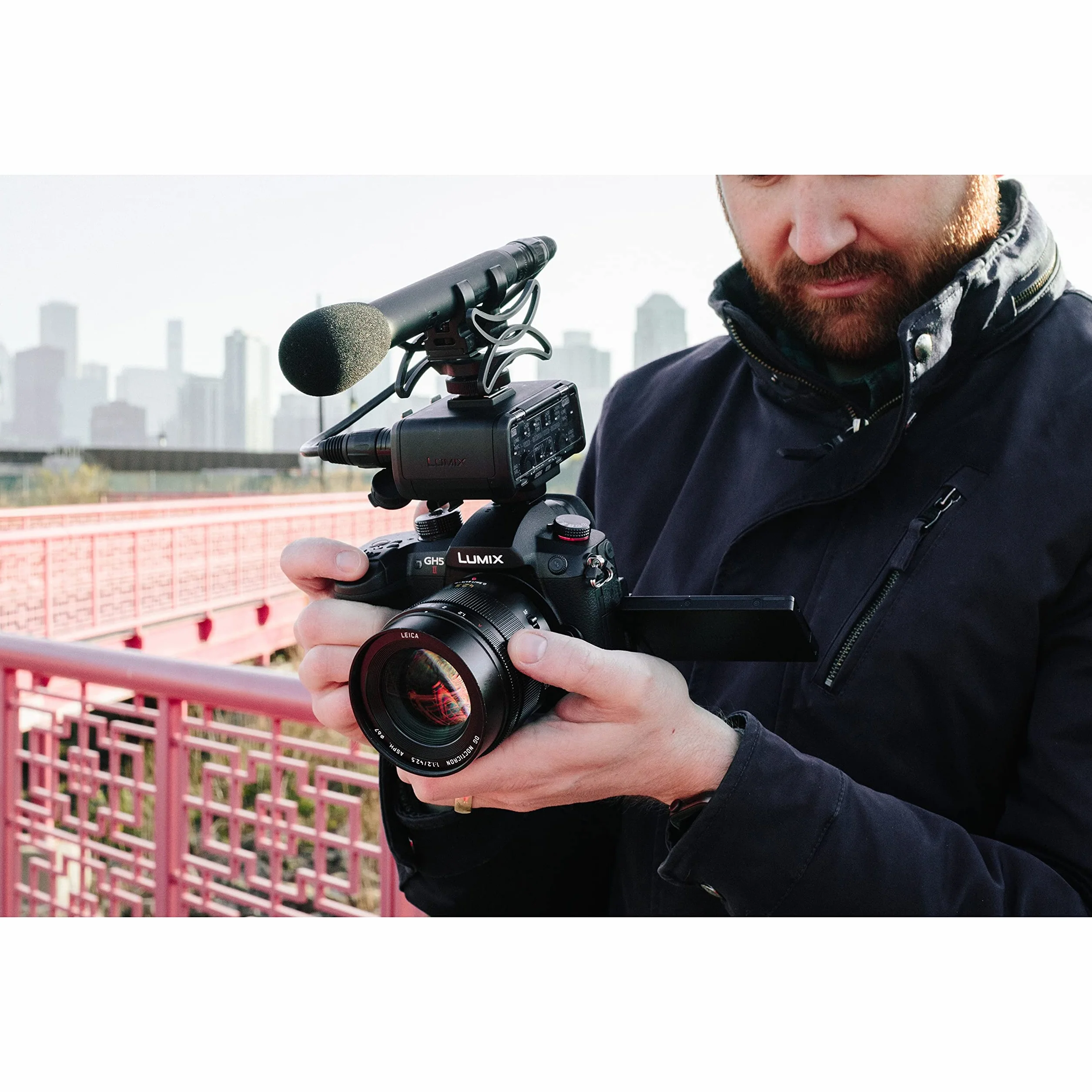 Panasonic DC-GH5M2M Lumix hybrydowy aparat bezlustekowy + obiektyw H-FS12060 12–60mm, F3.5–5.6 (transmisja strumieniowa, Live MOS 20.3MP), czarny