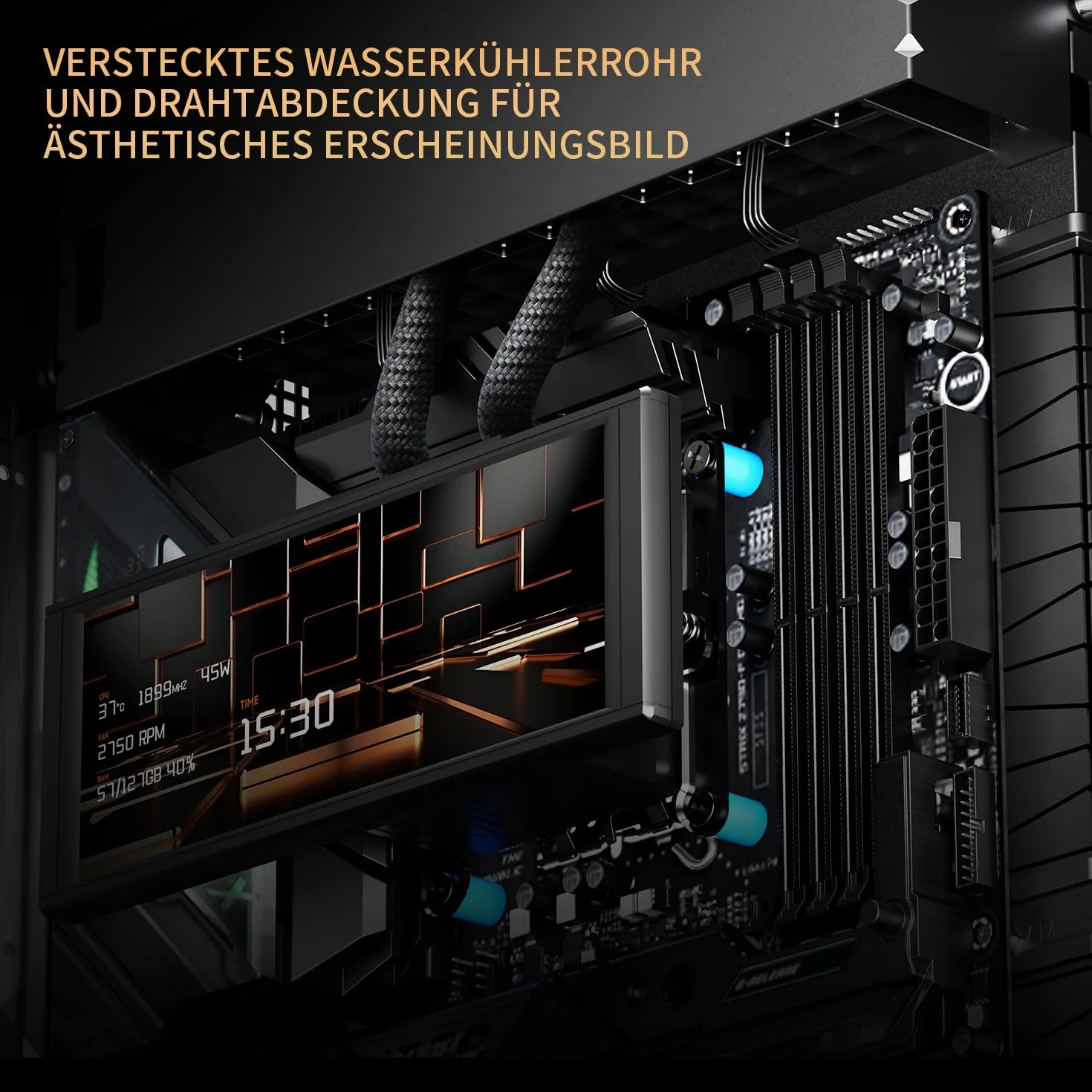 Thermalright TR A70 Vision ATX obudowa gamingowa, 8 gniazd wentylatorów CPU, szybkie zapięcie do pionowego montażu karty graficznej z zabezpieczeniem przed zwisaniem, w zestawie wyświetlacz LCD 9,16