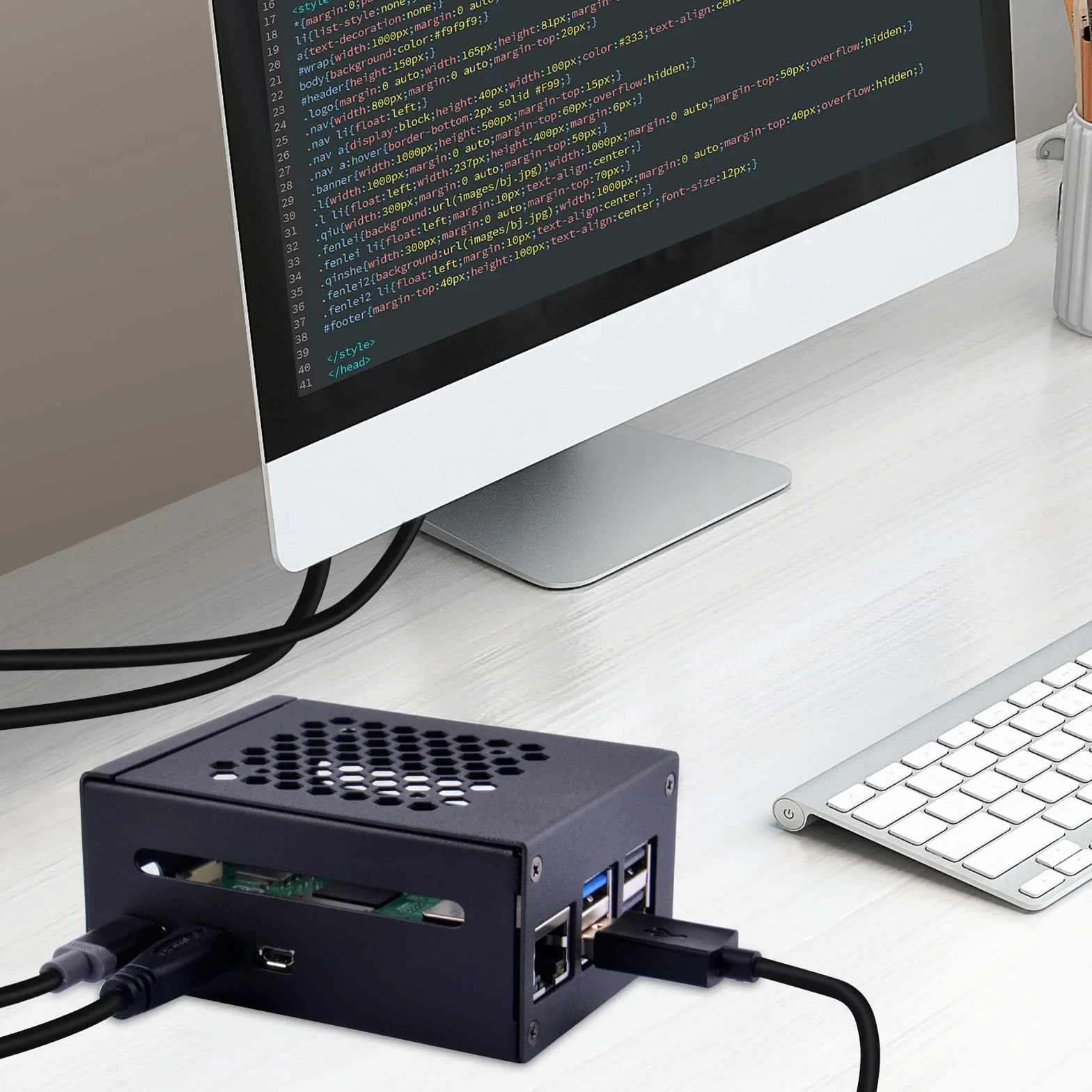 GeeekPi Metalowa obudowa do Raspberry Pi 5, obsługa PCIe M.2 NVMe SSD Shield Top X1001 / X1003 / X1000 / N04 / N05 i Raspberry Pi 5 Active Cooler