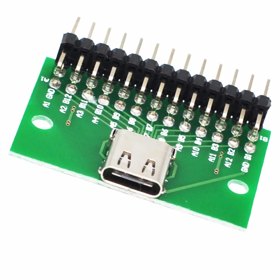 WLGQ USB 3.1 TYPEC żeński z gniazdem testowym PCB płytka testowa USB-c żeński pitch2,54 mm pin