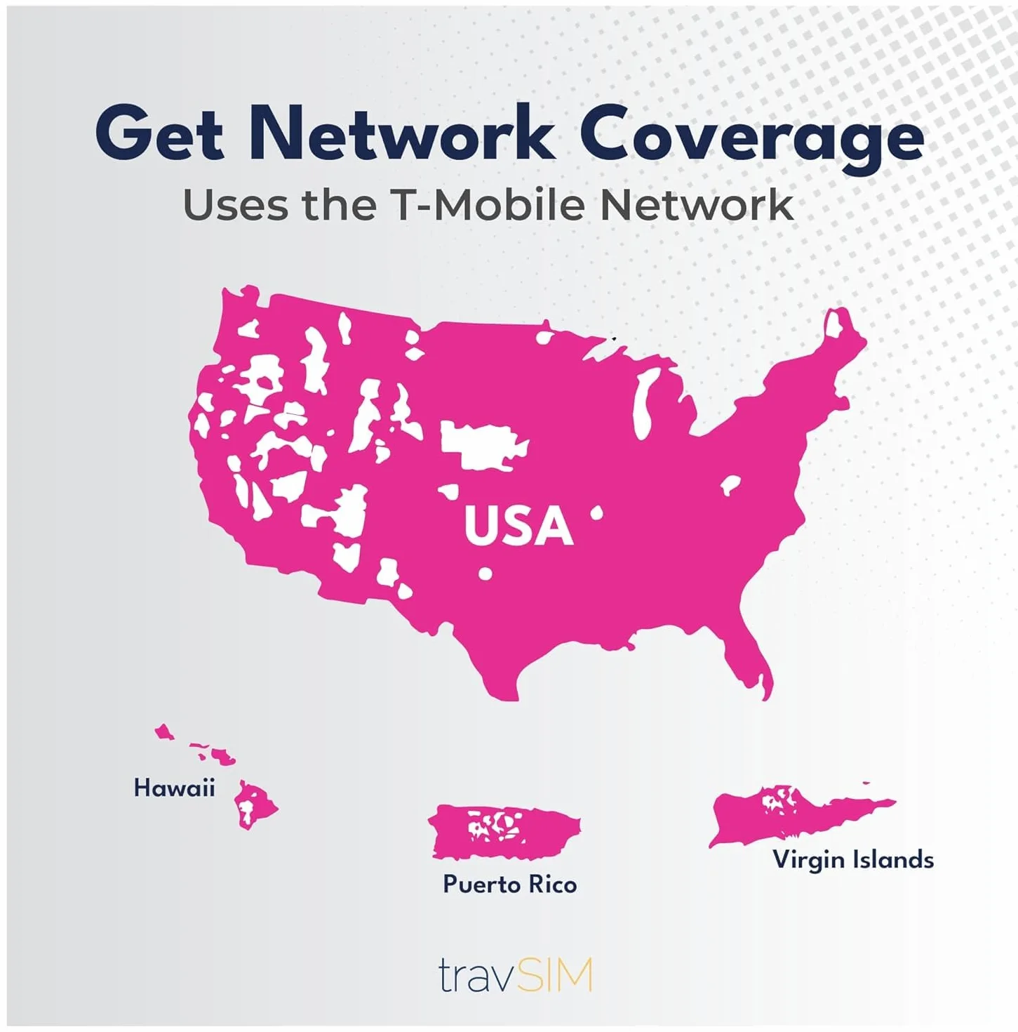 travSIM USA eSIM | Sieć T-Mobile | Nieograniczone dane, połączenia i wiadomości tekstowe w USA | eSIM Ameryka działa na urządzeniach zgodnych z eSIM obsługujących systemy iOS i Android | Karta eSIM