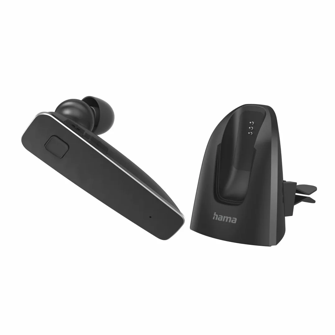 Hama Zestaw słuchawkowy Bluetooth "MyVoice2100", One-Ear (Mono Headset Bluetooth 5.0, akumulator 80 h, bezprzewodowy zestaw słuchawkowy do 2 urządzeń, pałąk na ucho S/L, idealny dla osób noszących