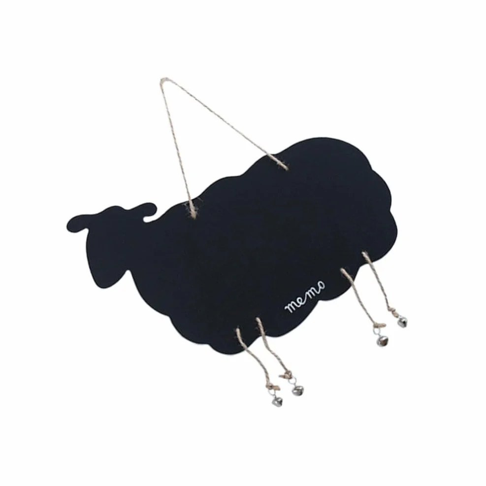 Alipis Tableau Noir Suspendu Double Face Mouton Vintage Bois Ornement Mariage Cuisine Décoration
