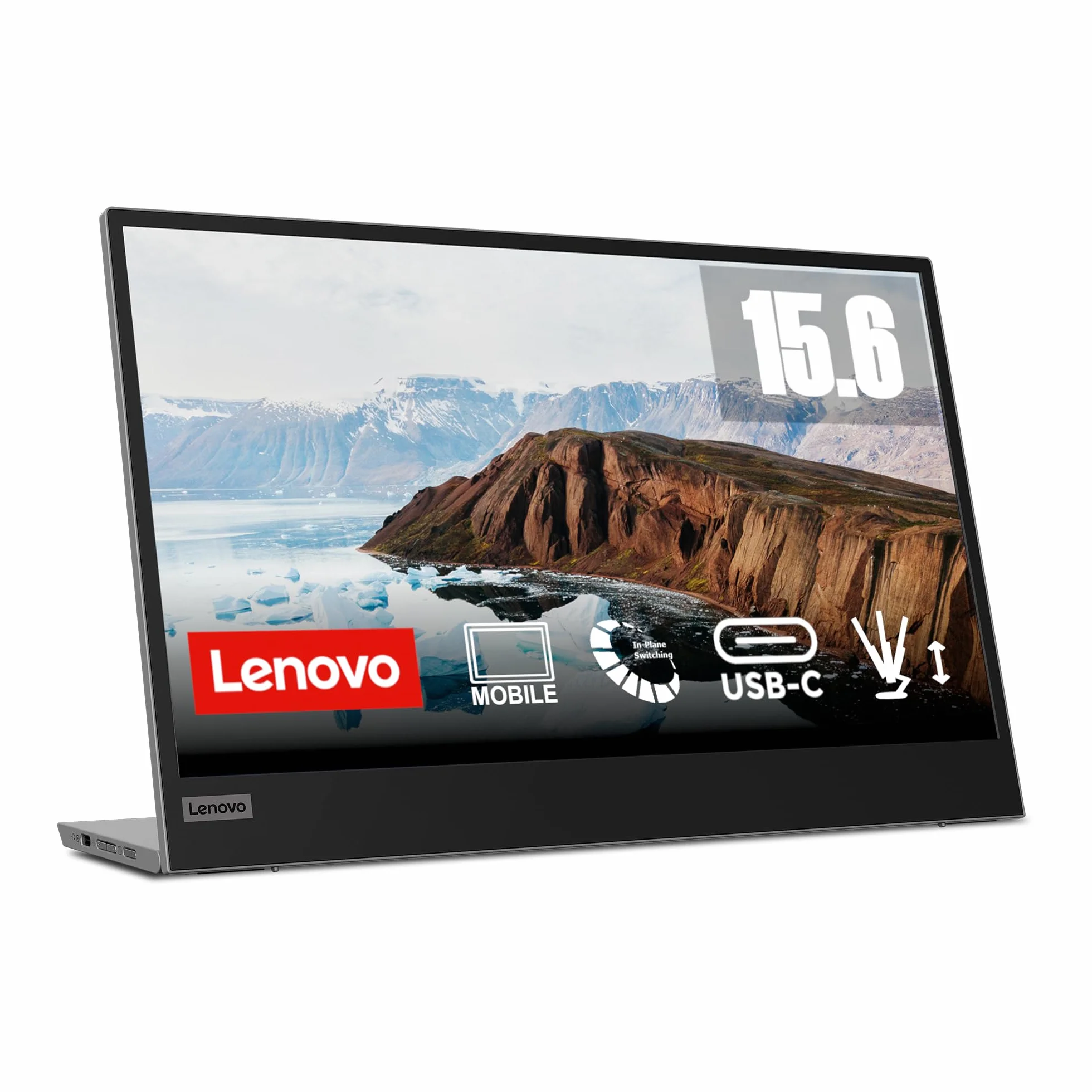 Lenovo L15 Mobilny monitor 15,6 cala FHD 1080p IPS Panel z USB Type-C, stojak na wysokość - czarny