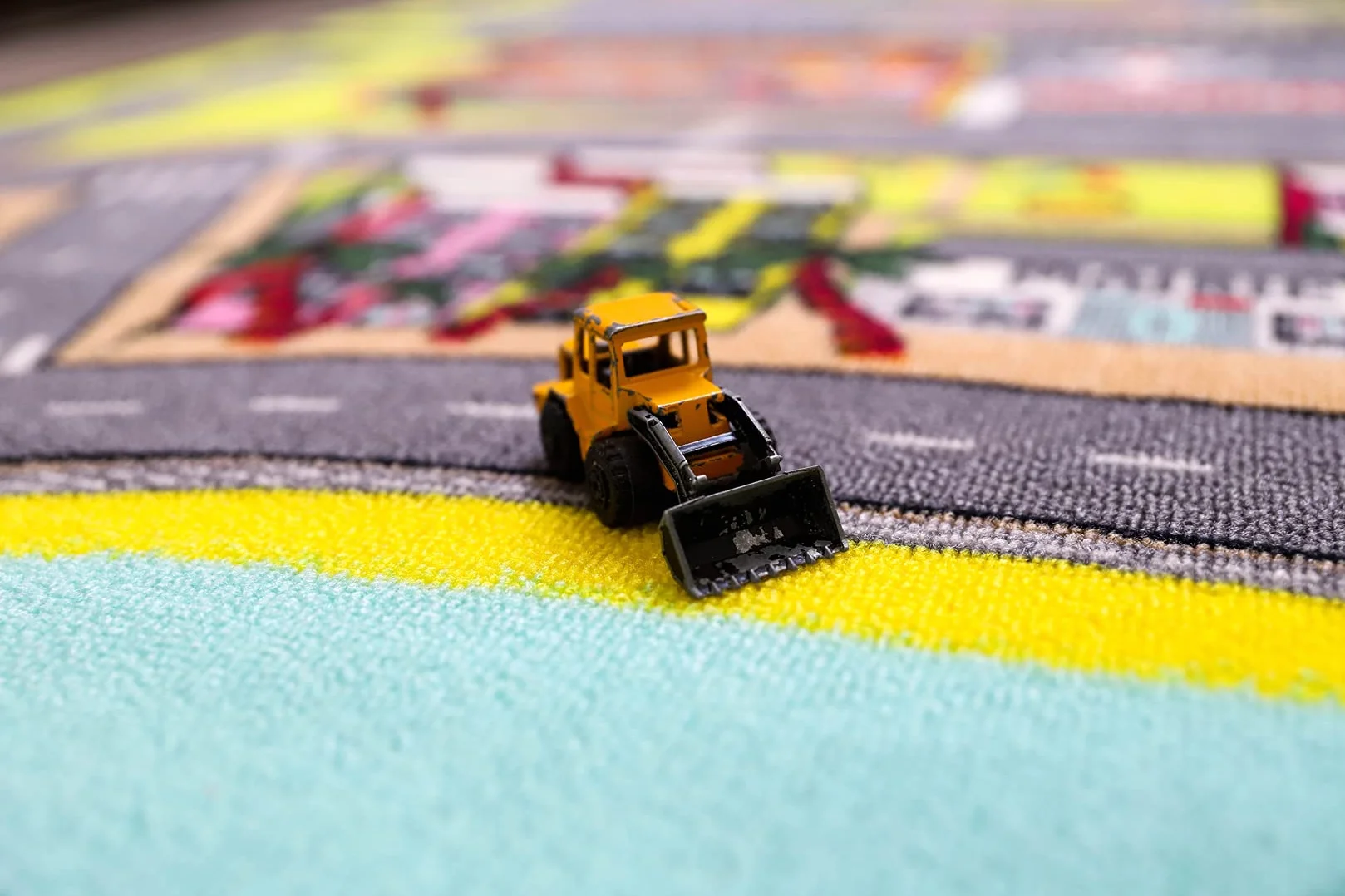 Tapis Enfant Routes dans la Ville 130x200cm antidérapant Ourlet CE