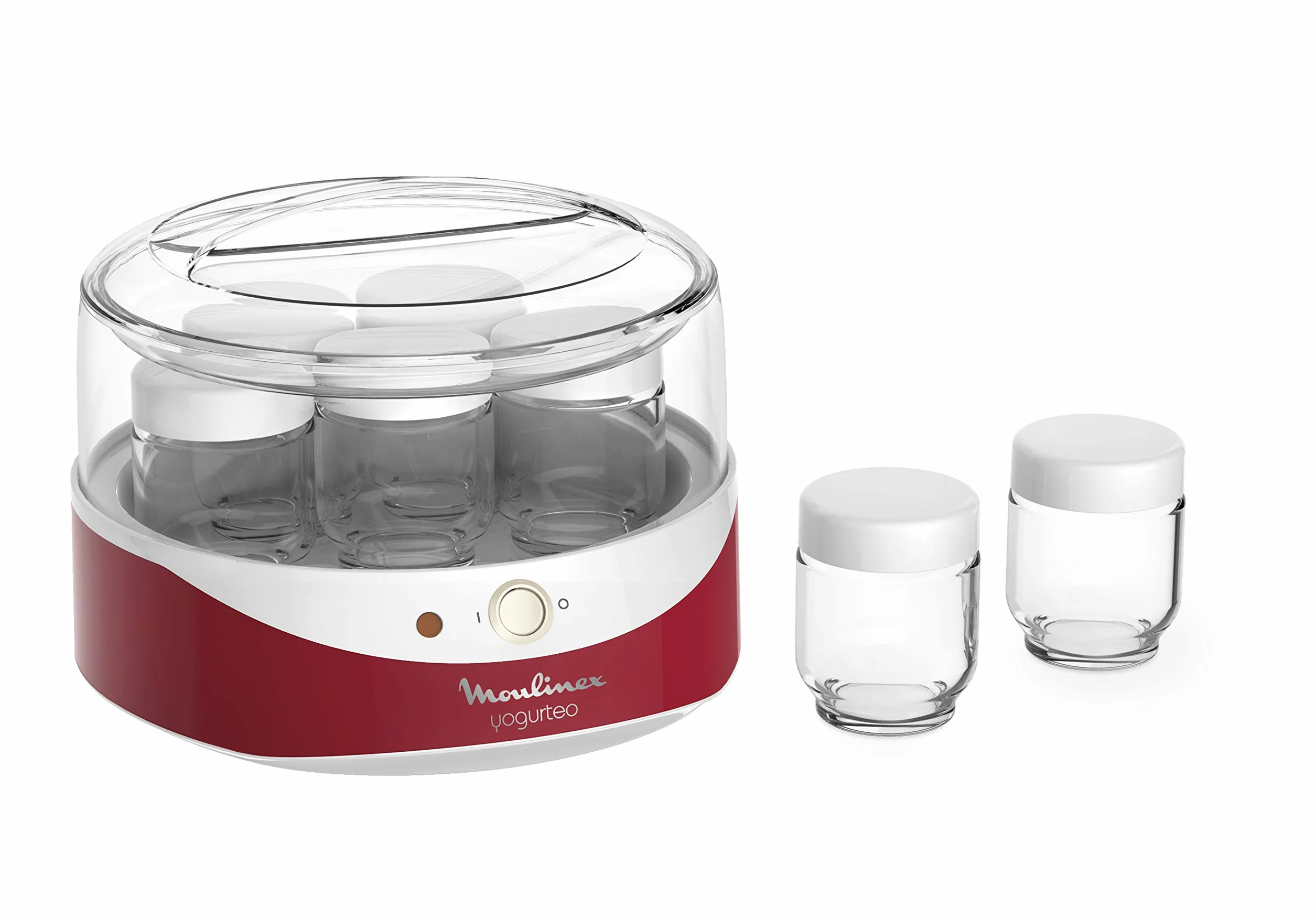MOULINEX YG229510 Yogurteo Yaourtiere 7 Pots - Rouge et Blanc