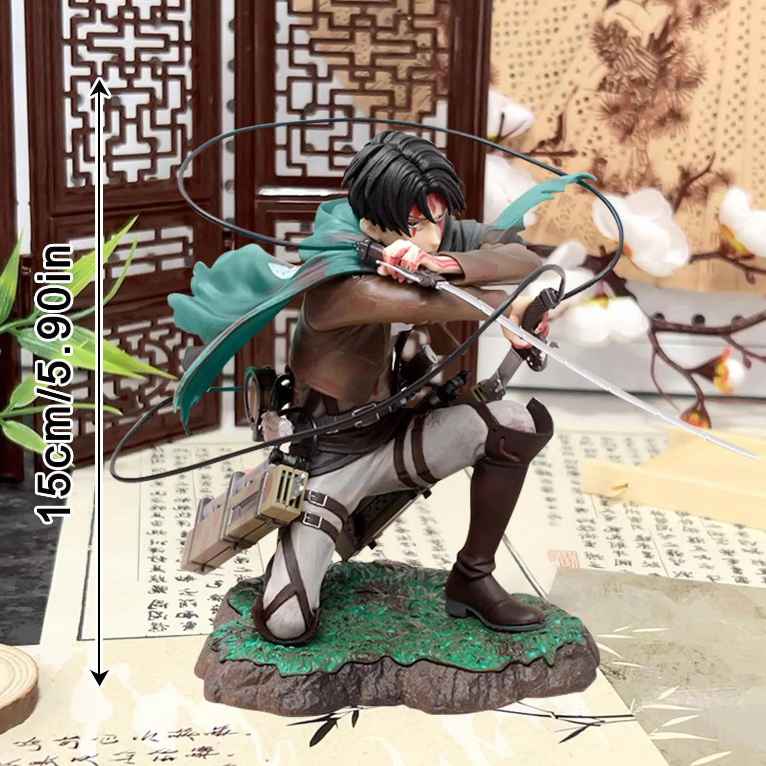 Statue Levi Ackerman, Ornement Anime PVC, Décoration Bureau Fan