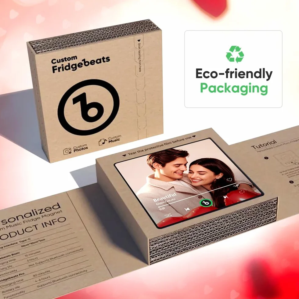 Aimant de Réfrigérateur Personnalisé avec Album Musical – Plaque Spotify avec Photo, Musique et Code Scan, Cadeau Original
