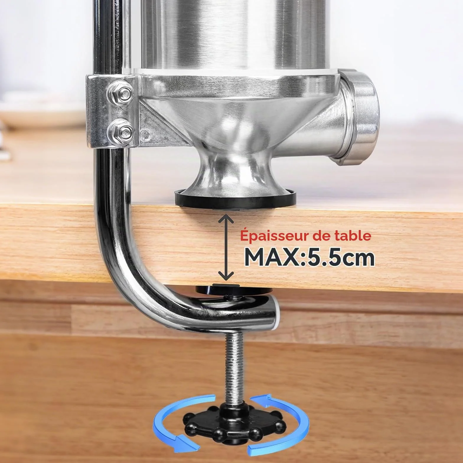 Machine à embosser les saucisses verticale équipée de 8 entonnoirs et d'un piston en silicone (capacité de 5,0 lb)