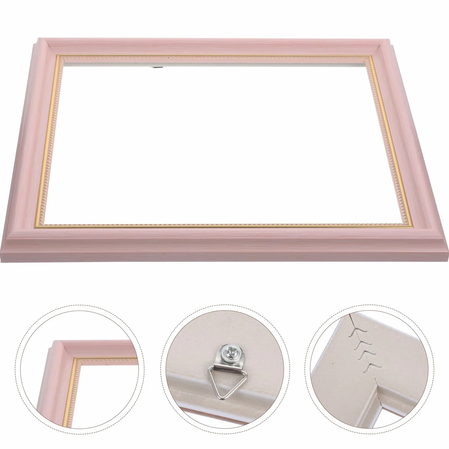 Cadre Photo en Bois pour Peinture à L'huile, Bord Poli et Lisse, Design Naturel
