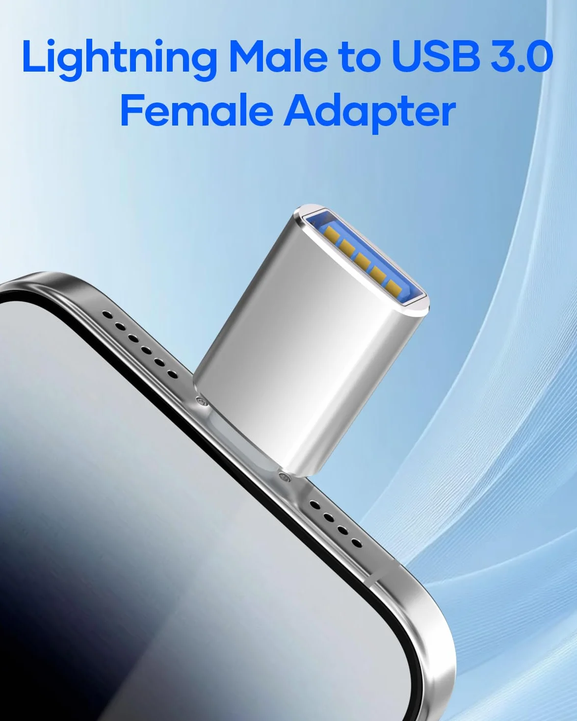 Adaptateur Lightning vers USB Mâle Femelle pour iPhone 14 13 12 11 Pro Max OTG