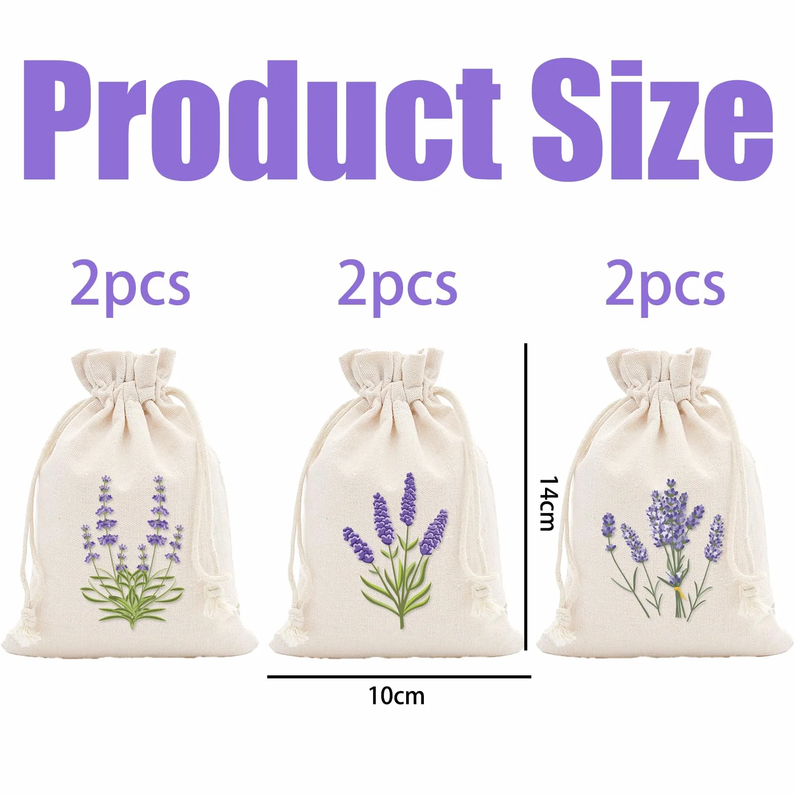 Sachet Lavande Vide avec Cordon de Serrage, Sac de Lavande Sechée pour Bijoux Mariage, Épices et Herbes