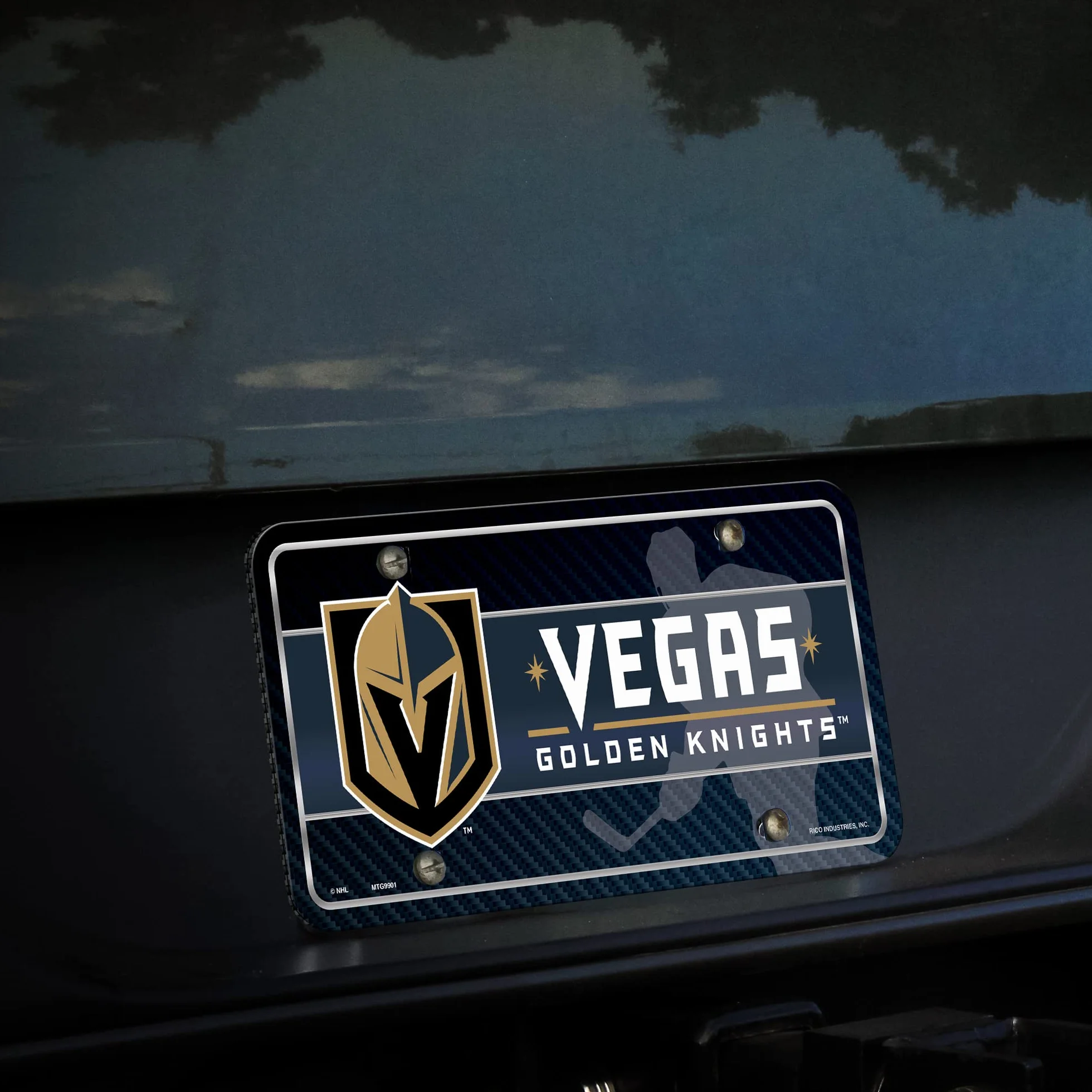 Rico Industries NHL Vegas Golden Knights Metal License Plate Tag 6 x 11.5 Inches