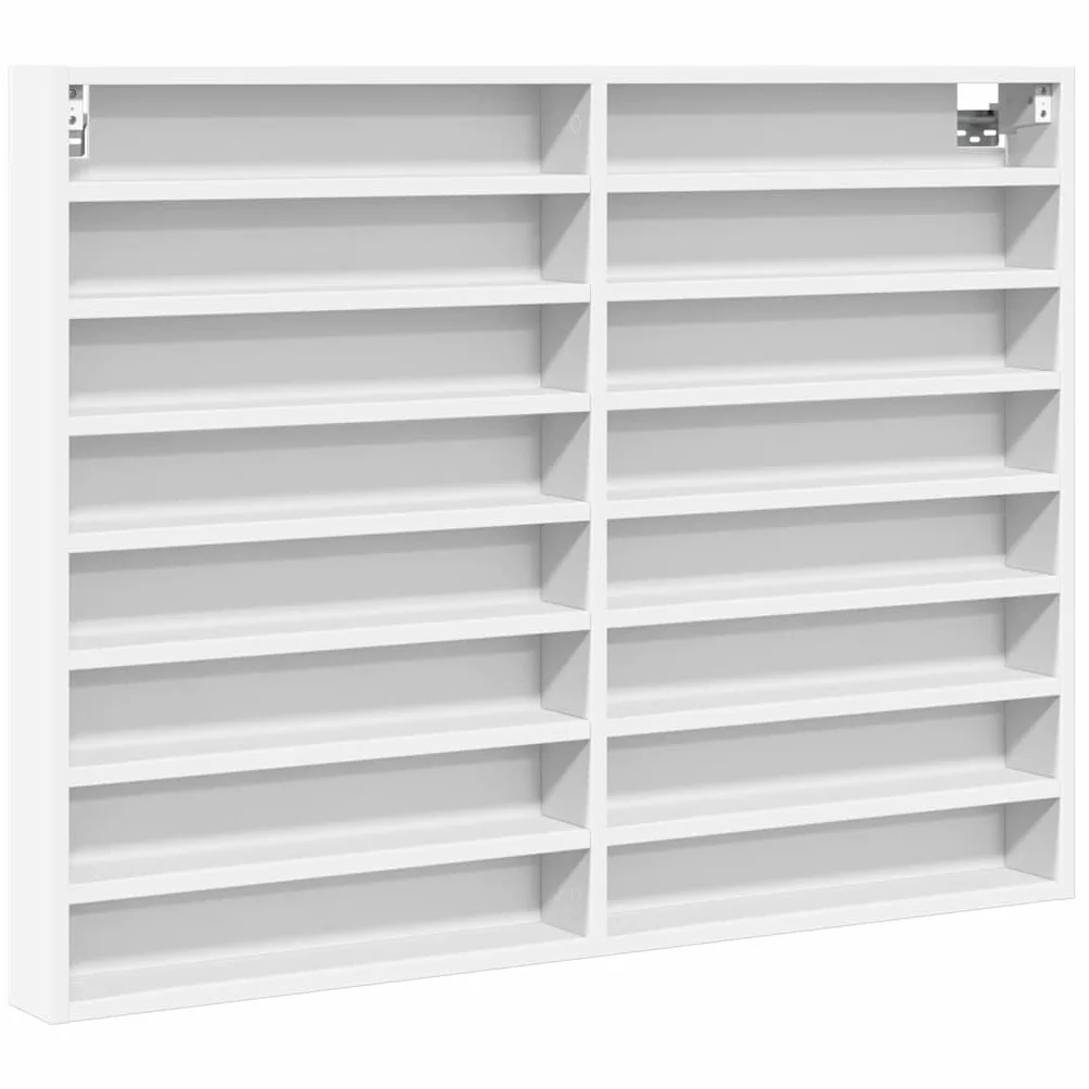 Armoire à vitrine blanc 100x8,5x75 cm bois d ingénierie