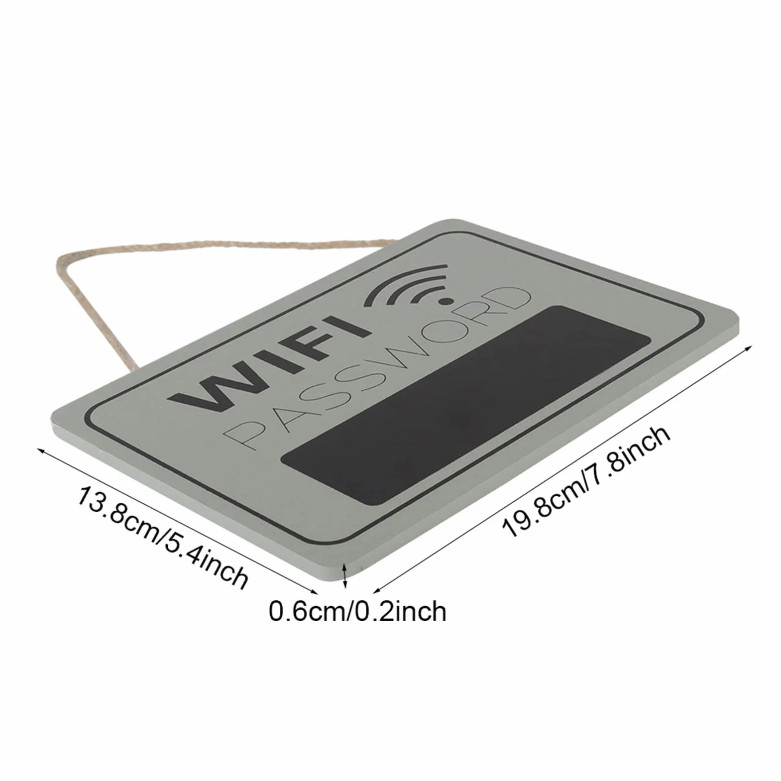 Panneau WiFi Mot de Passe Mural en Bois Blanc pour Maison Café