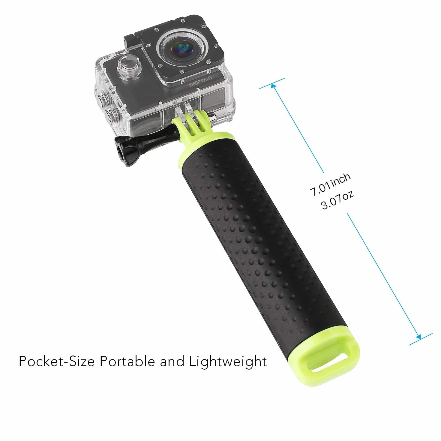 WOLFANG Pływający Uchwyt Boi, Wodoodporny Monopod, Ręczny Pływający Kij do Selfie do Kamery Akcji i Sportowej