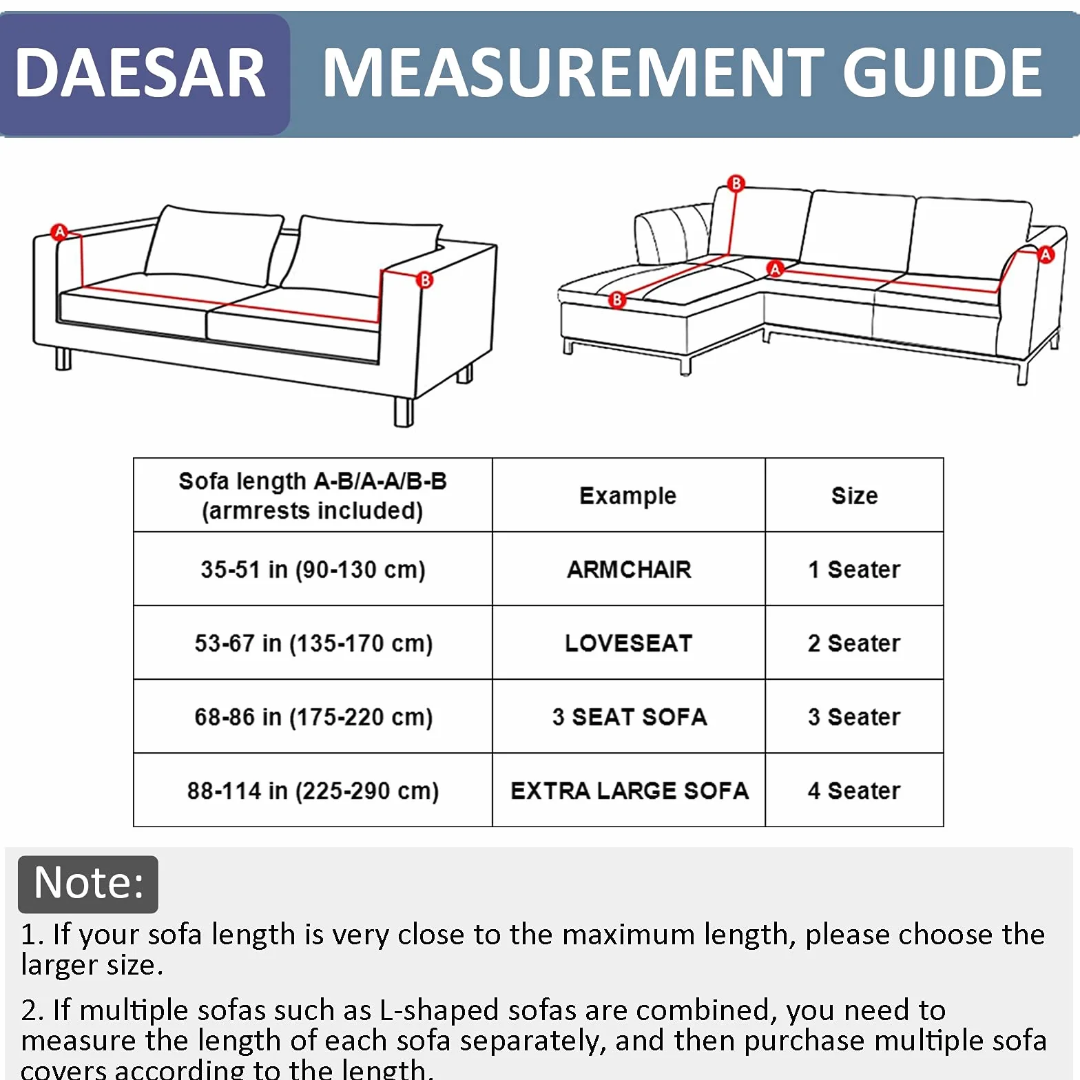 Daesar Housses de Canape Extensibles, Housse Protection Canapé 2 Places Motif Géométrique Irrégulier Housse Canape Universelle Gris Foncé (Polyester, 2 Places)