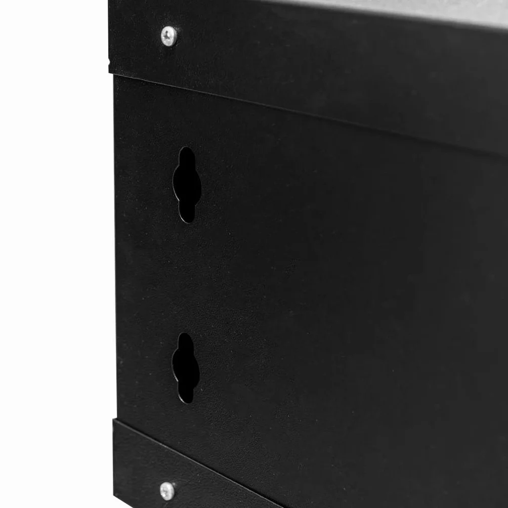 SZAFA RACK 19" 6U Wisząca Serwerowa Instalacyjna 400 mm Otwierane BokiMETALOWA Czarna Mega-M (6U)