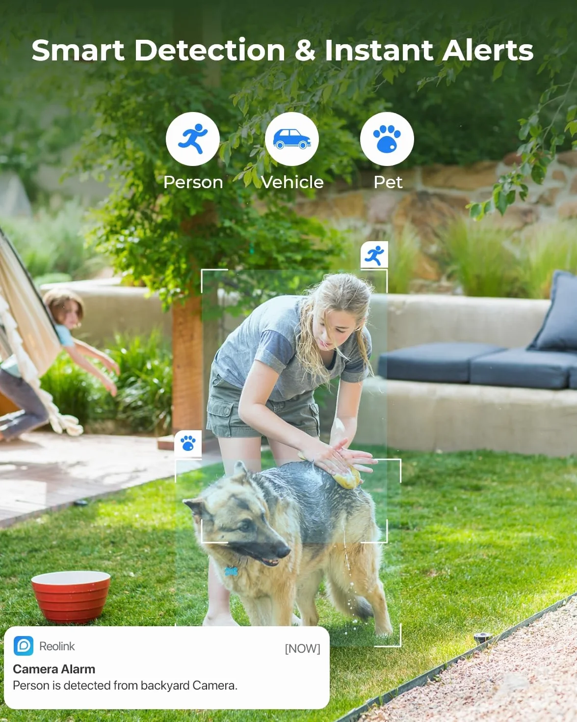 Reolink Zewnętrzna Kamera Bezpieczeństwa 4K 8 MP z 5-krotnym Zoomem Optycznym, Płynnym Zdalnym Podglądem z Nagrywaniem H.265, Wi-Fi 2,4/5 GHz, Kolorowym Noktowizorem, dwukierunkowe audio, RLC-811WA