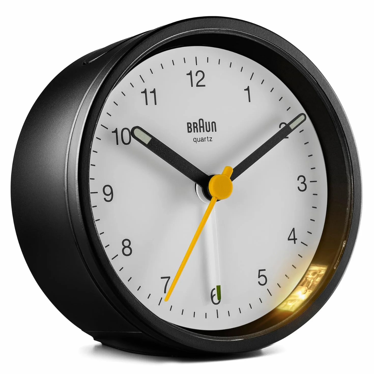 Braun BC12BW Réveil analogique Classique avec Snooze lumière Mouvement à Quartz Silencieux