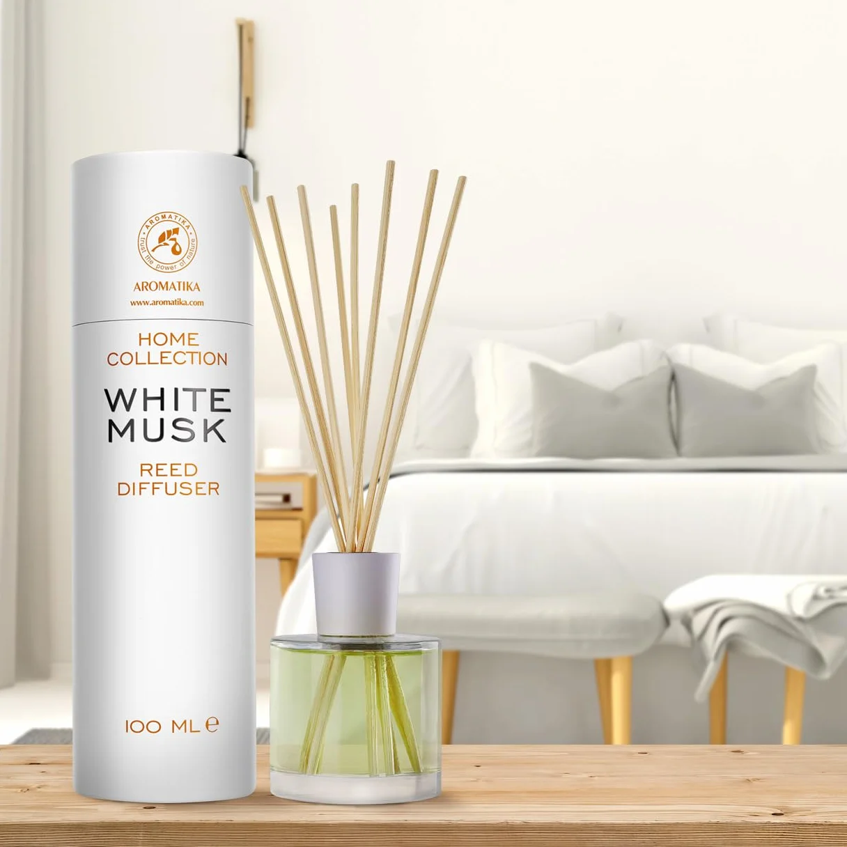 Diffuseur de Parfum Musc Blanc 100 ML - Fraîche et Durable - Assainisseur d'Air - Aromathérapie