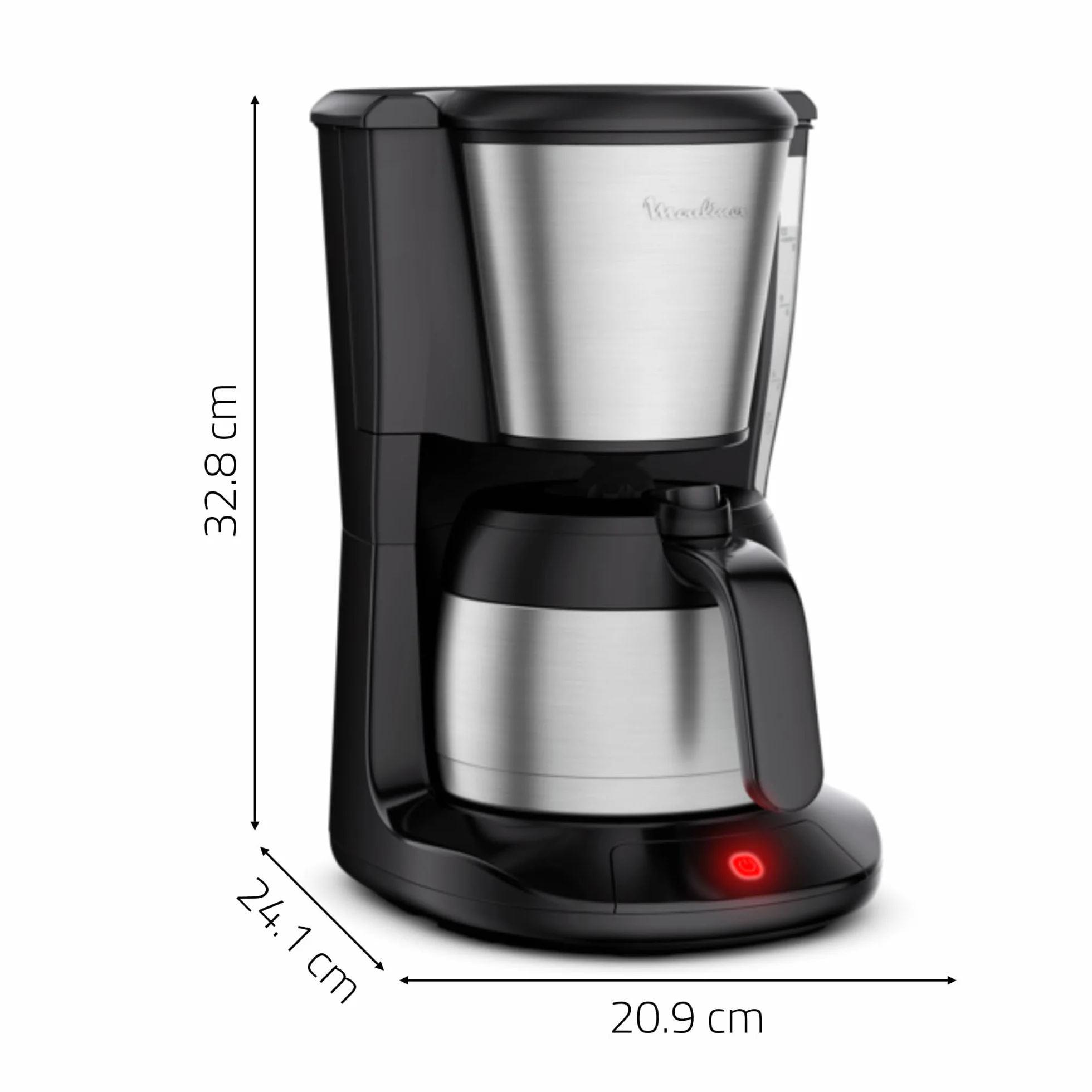 Moulinex Subito, Cafetière filtre avec verseuse isotherme, Capacité de 0,9L, 12tasses, FT5S0DE0