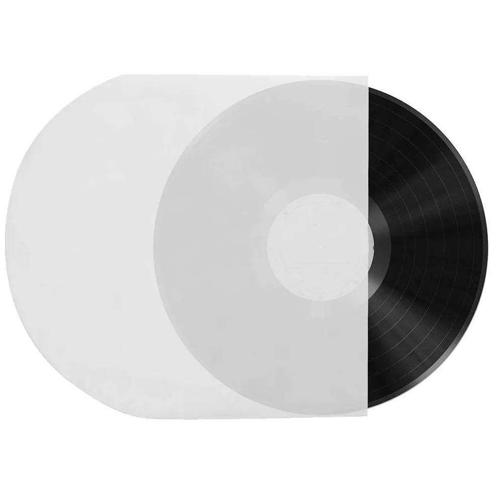 Cyrank 100pcs Vinyle Manchon Intérieur Antistatique 7in LP Transparent Housse de Protection