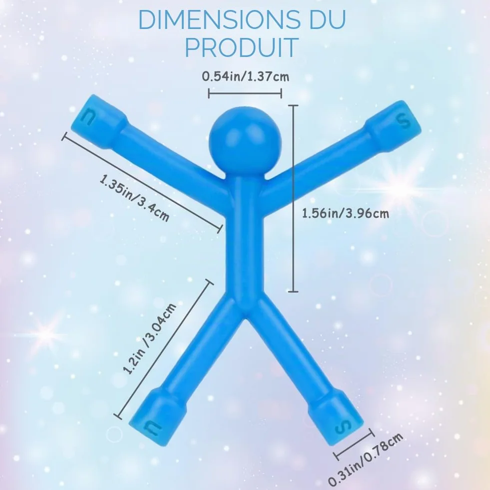 Aimants pour Réfrigérateur AUAUY 10PCS Mini Homme magnétique Enfants Adultes Porte Bureau