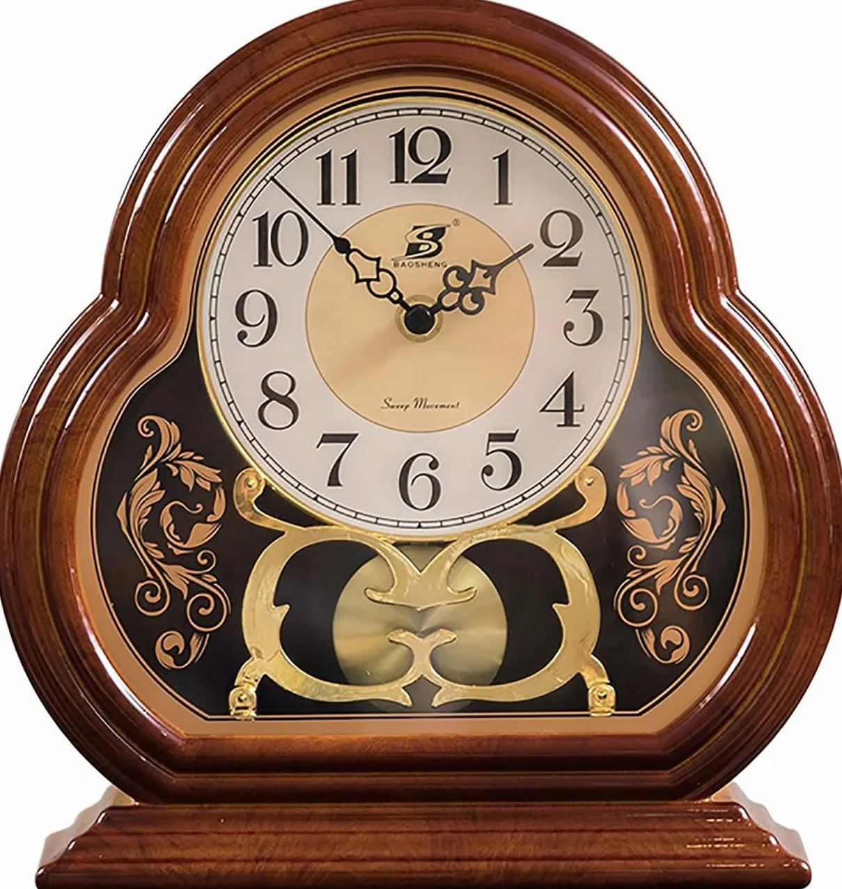 Horloge de Cheminée Vintage Silencieuse à Piles - Décoration Table Bureau