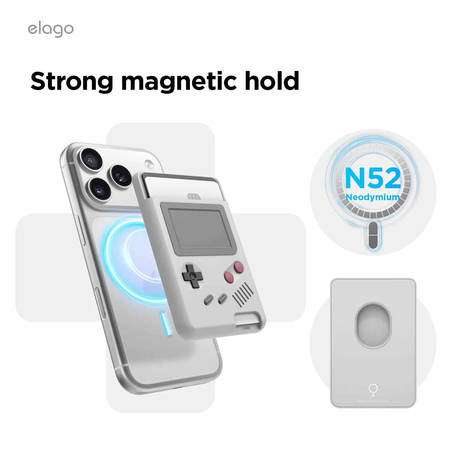 elago W5 Magnetyczny portfel na karty, 2 karty, kompatybilny z MagSafe, do iPhone - bezpieczny ochrona telefonu, ochrona przed zarysowaniami i uszkodzeniami