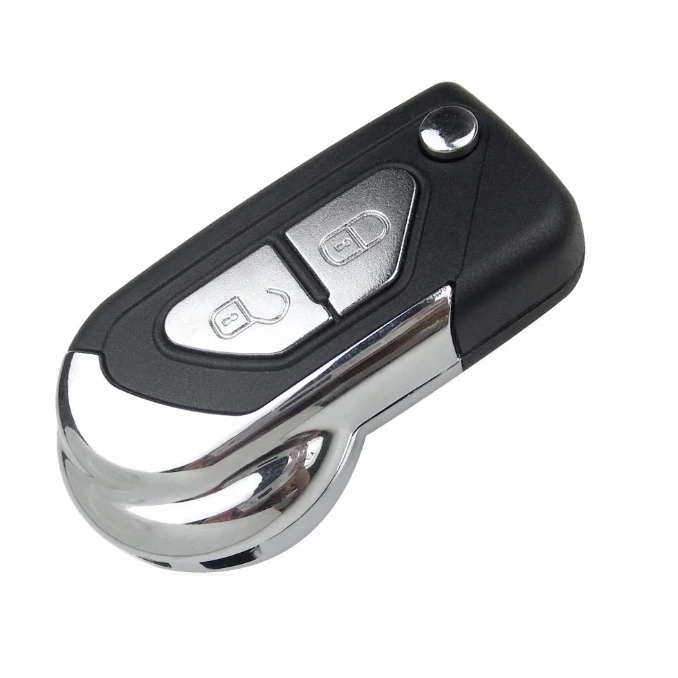 PHONILLICO Zapasowy kluczyk samochodowy, pilot zdalnego sterowania, do Cle Citroen DS3, C3, C4, C5, breloczek do kluczy, z 2 przyciskami, ostrze