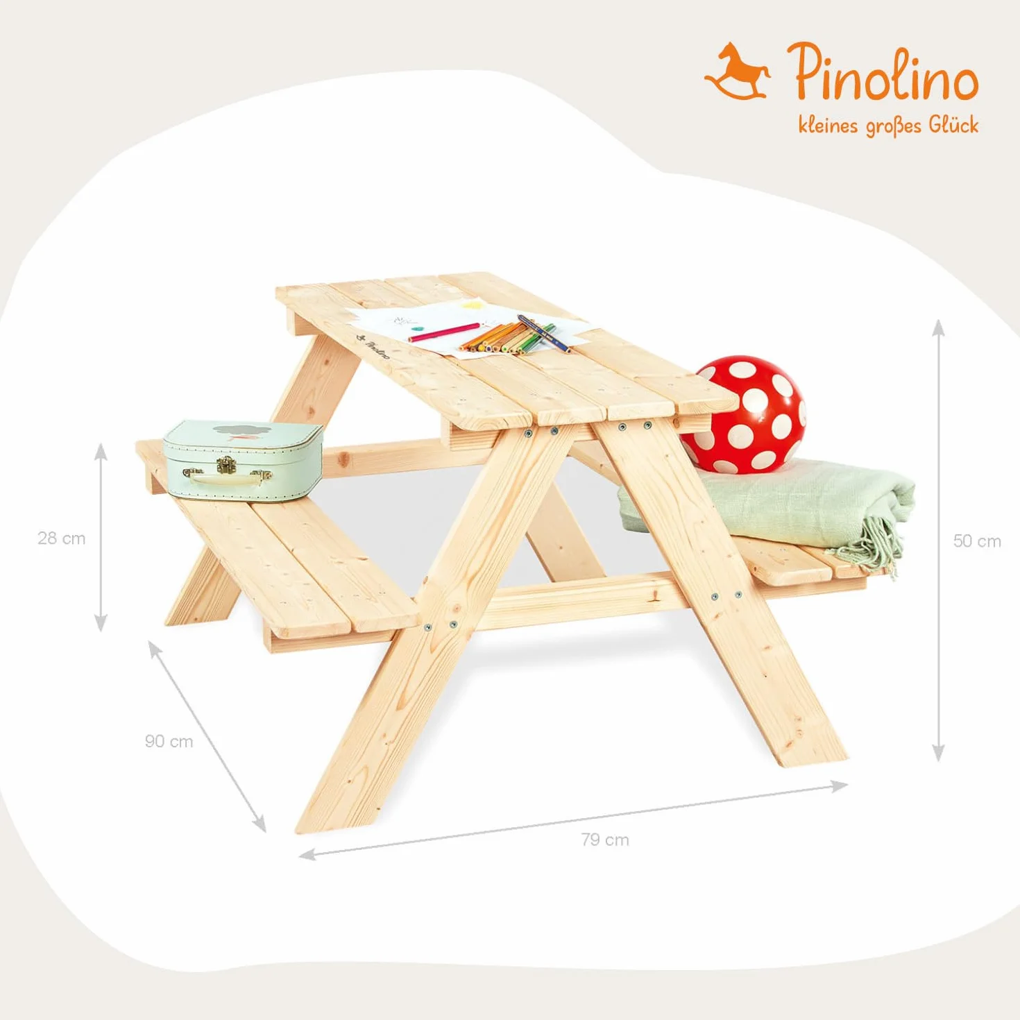 Pinolino Table et Chaises Enfant Nicki Jouet en Bois